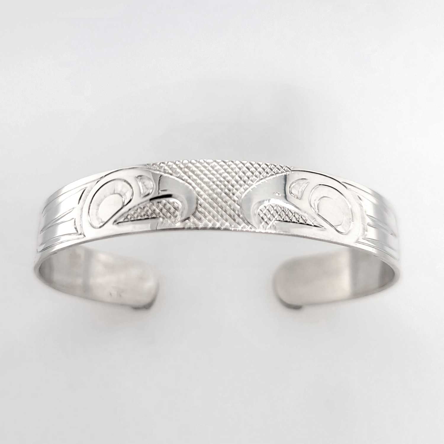 Silver Eagle Bracelet by Cree artist Justin Rivard