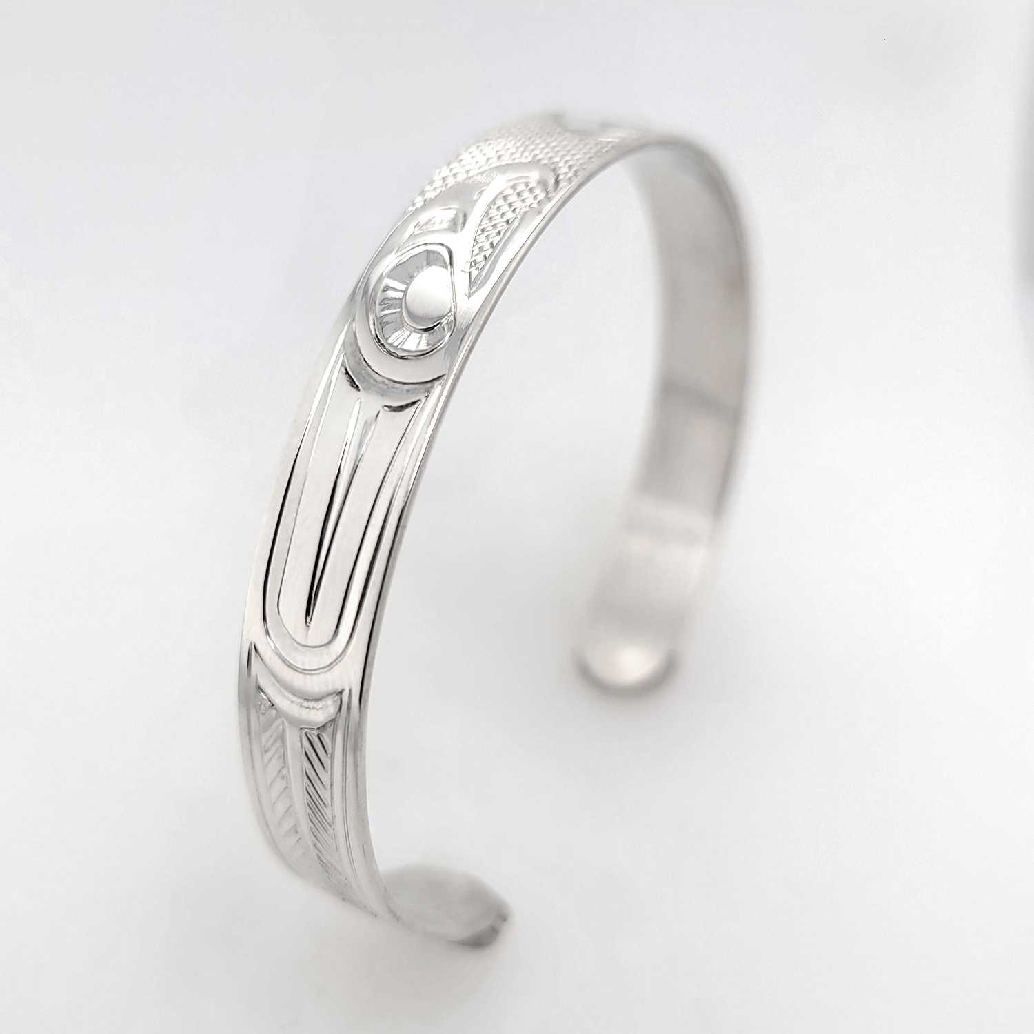 Silver Eagle Bracelet by Cree artist Justin Rivard