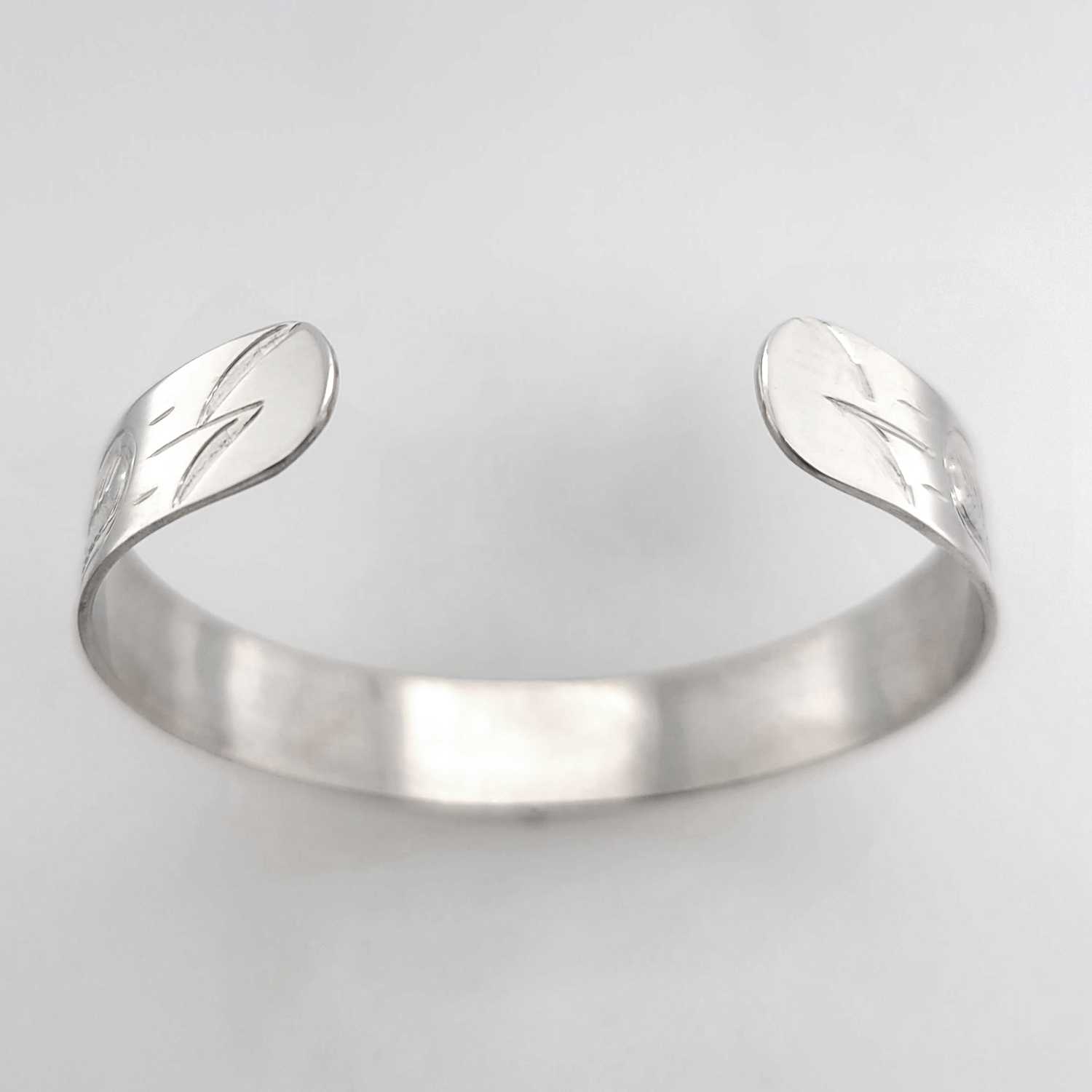 Silver Eagle Bracelet by Cree artist Justin Rivard