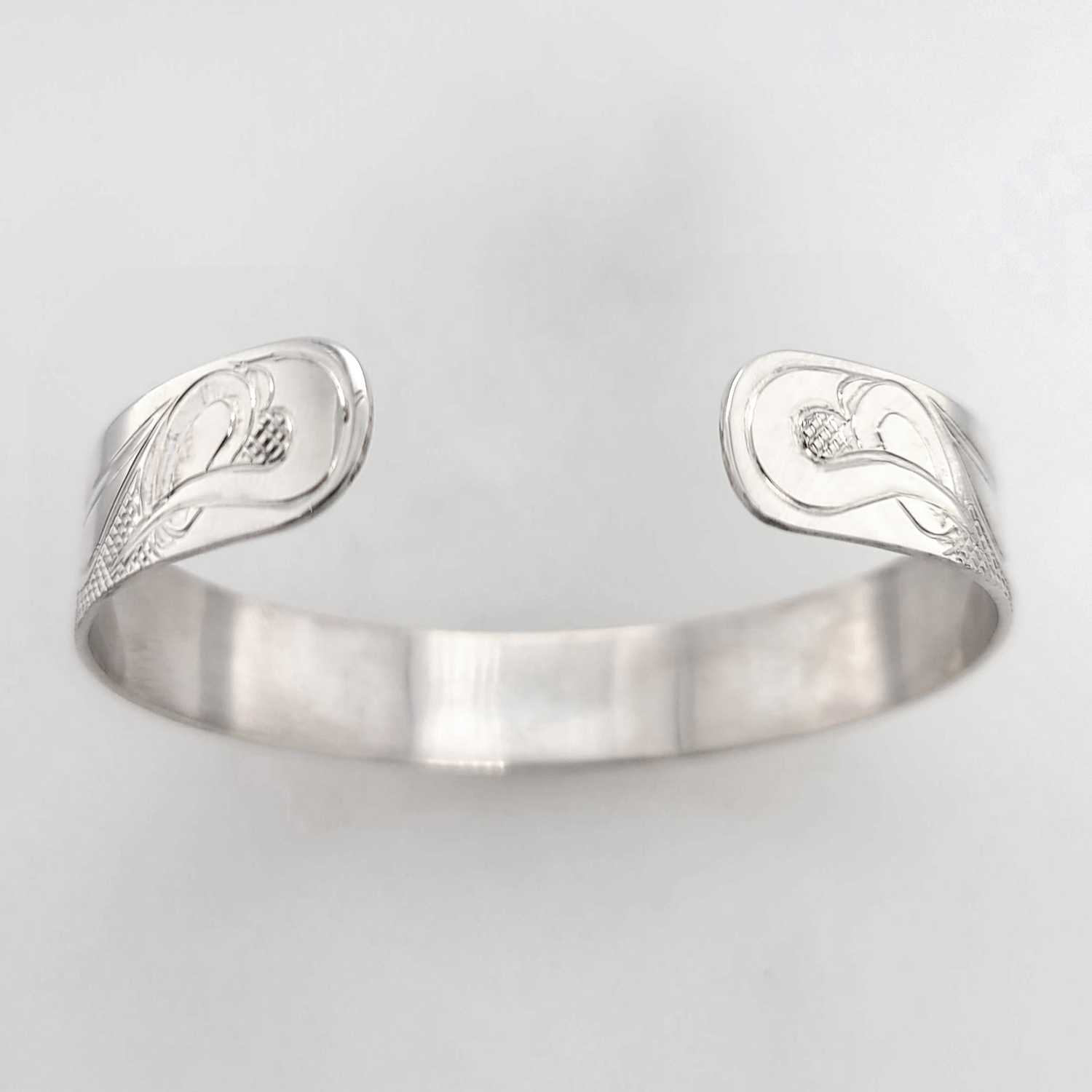 Silver Wolf Bracelet by Cree artist Justin Rivard