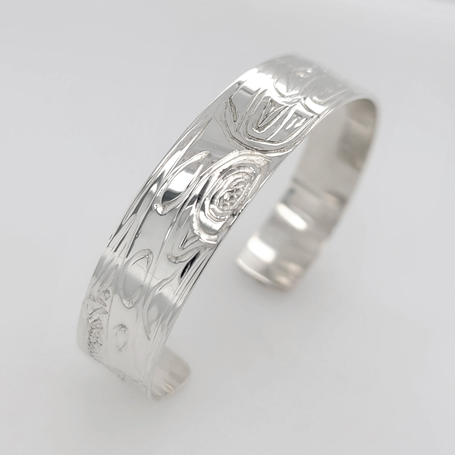 Silver Killer Whale Bracelet by Kwakwaka'wakw Native artist Don Wadhams