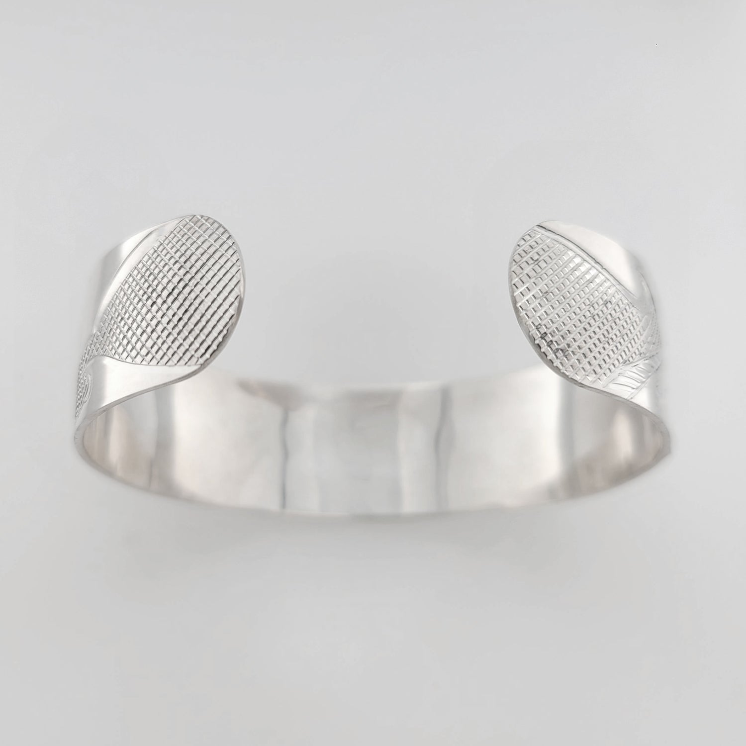 Silver Orca or Killer Whale Bracelet by Cree artist Justin Rivard