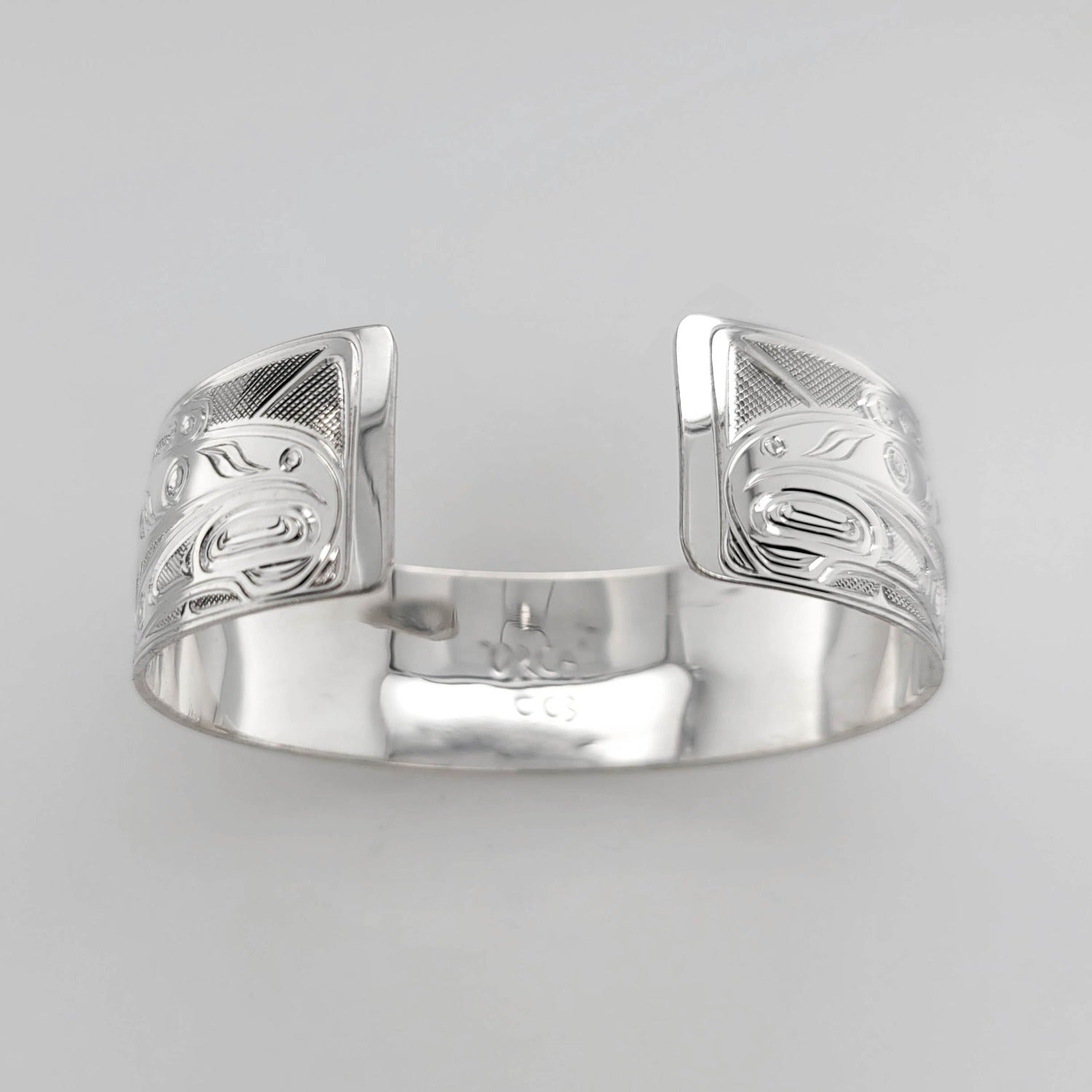 Silver Orca or Killer Whale Bracelet by Kwakwaka'wakw artist Chris Cook