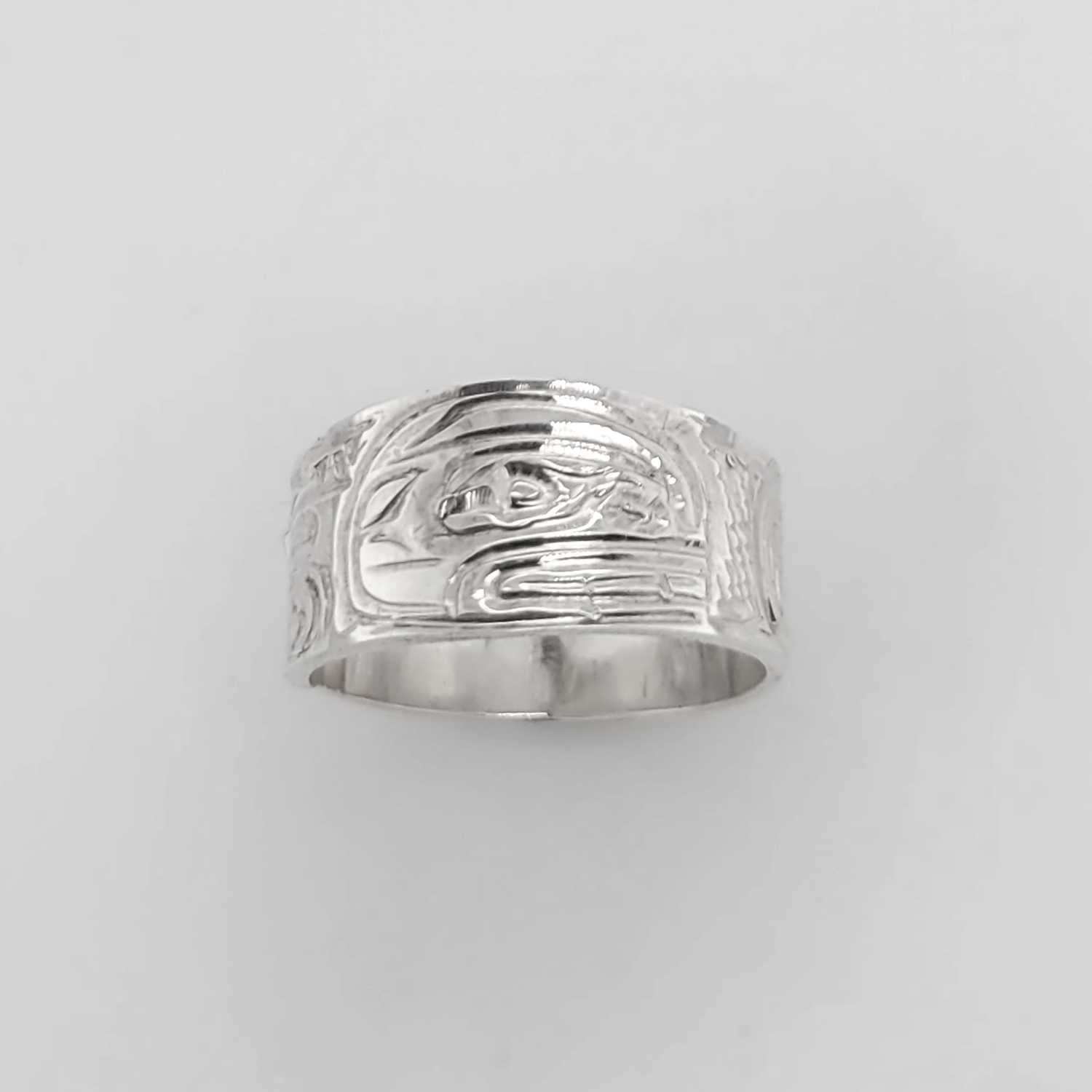 Silver Orca Ring by Kwakwaka'wakw artist Don Wadhams