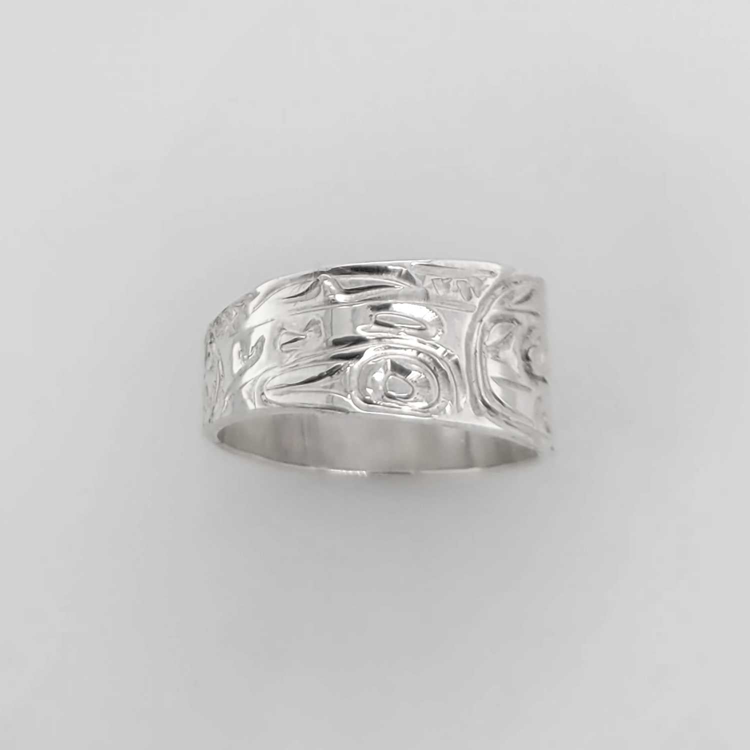 Silver Orca Ring by Kwakwaka'wakw artist Don Wadhams