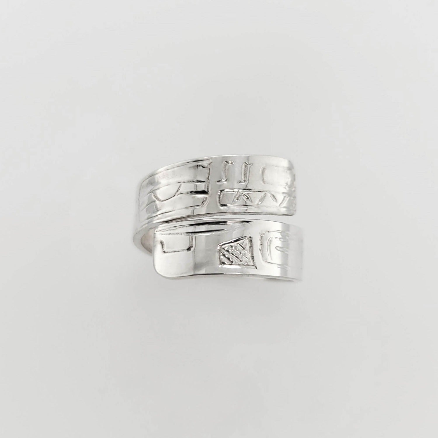 Silver Orca Wrap Ring by Tahltan artist Terrence Campbell