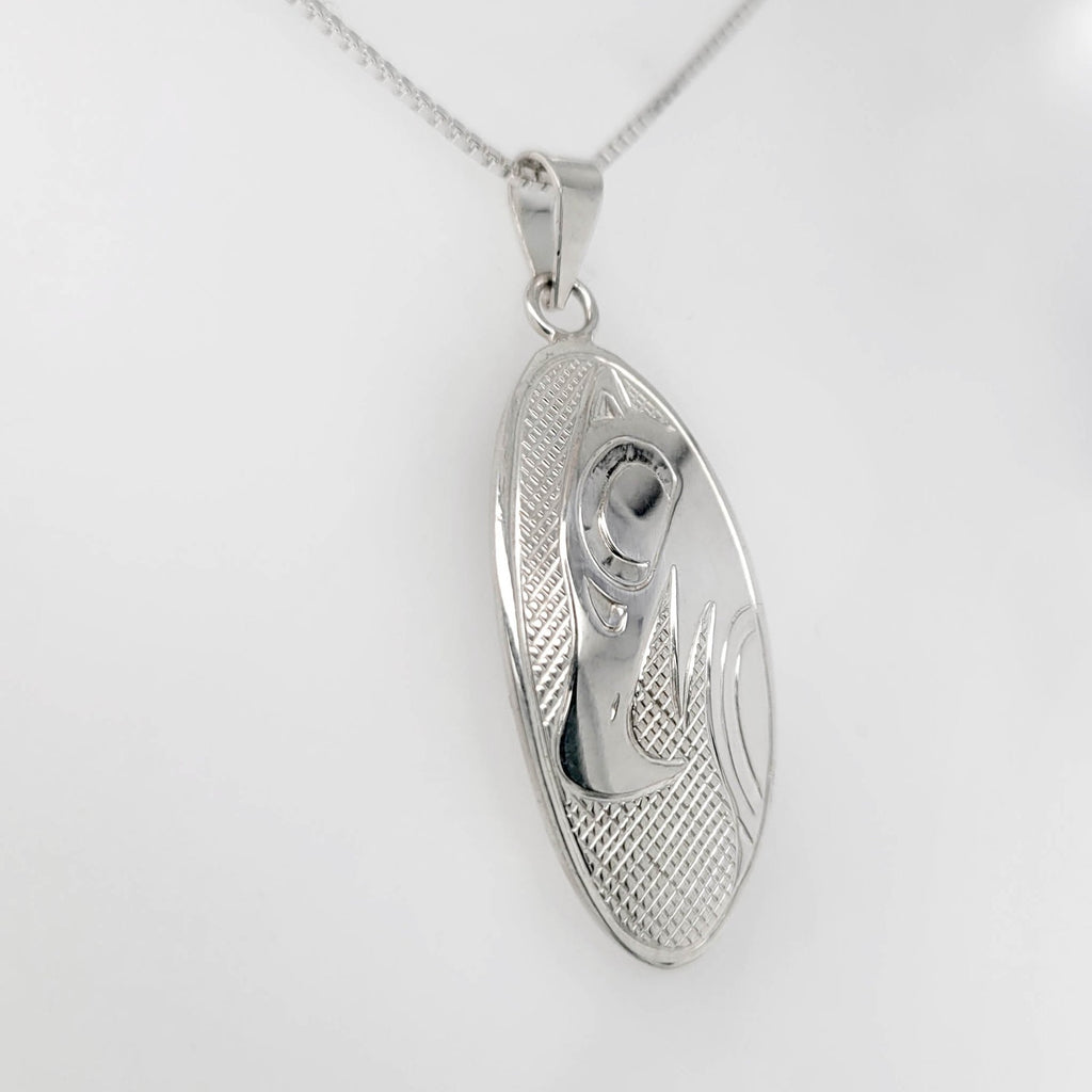 Silver Eagle Pendant by Cree artist Justin Rivard