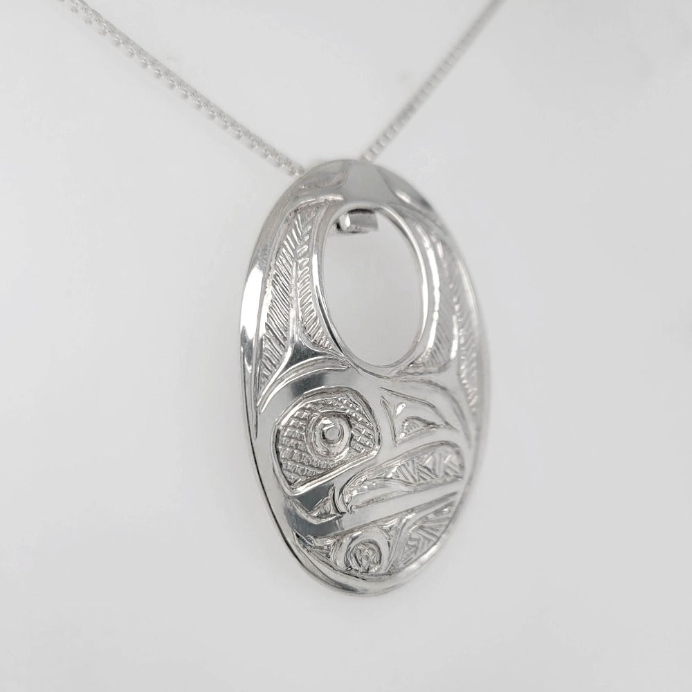 Silver Eagle Pendant by Tsimshian artist Bill Helin