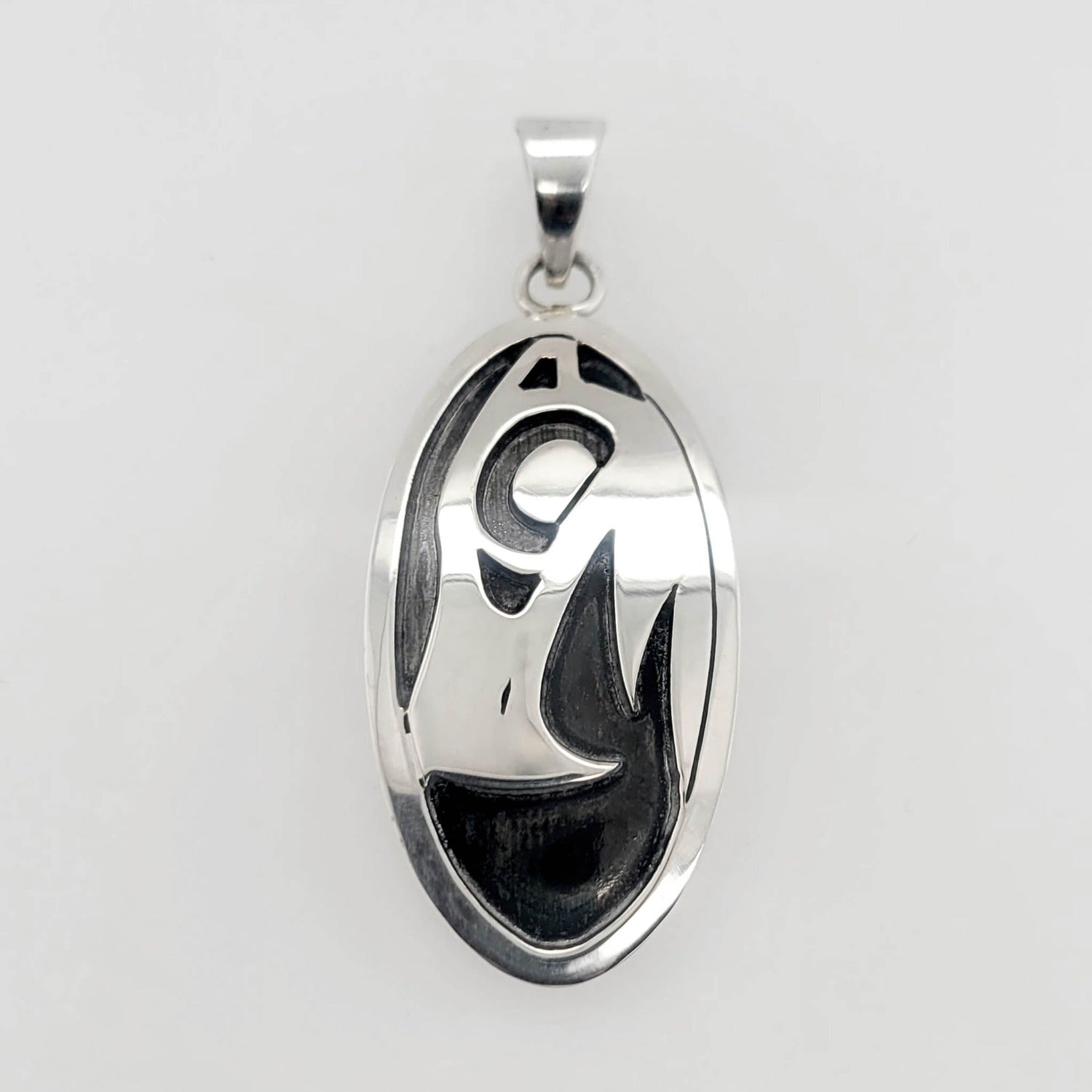 Silver Eagle Pendant by Cree artist Justin Rivard