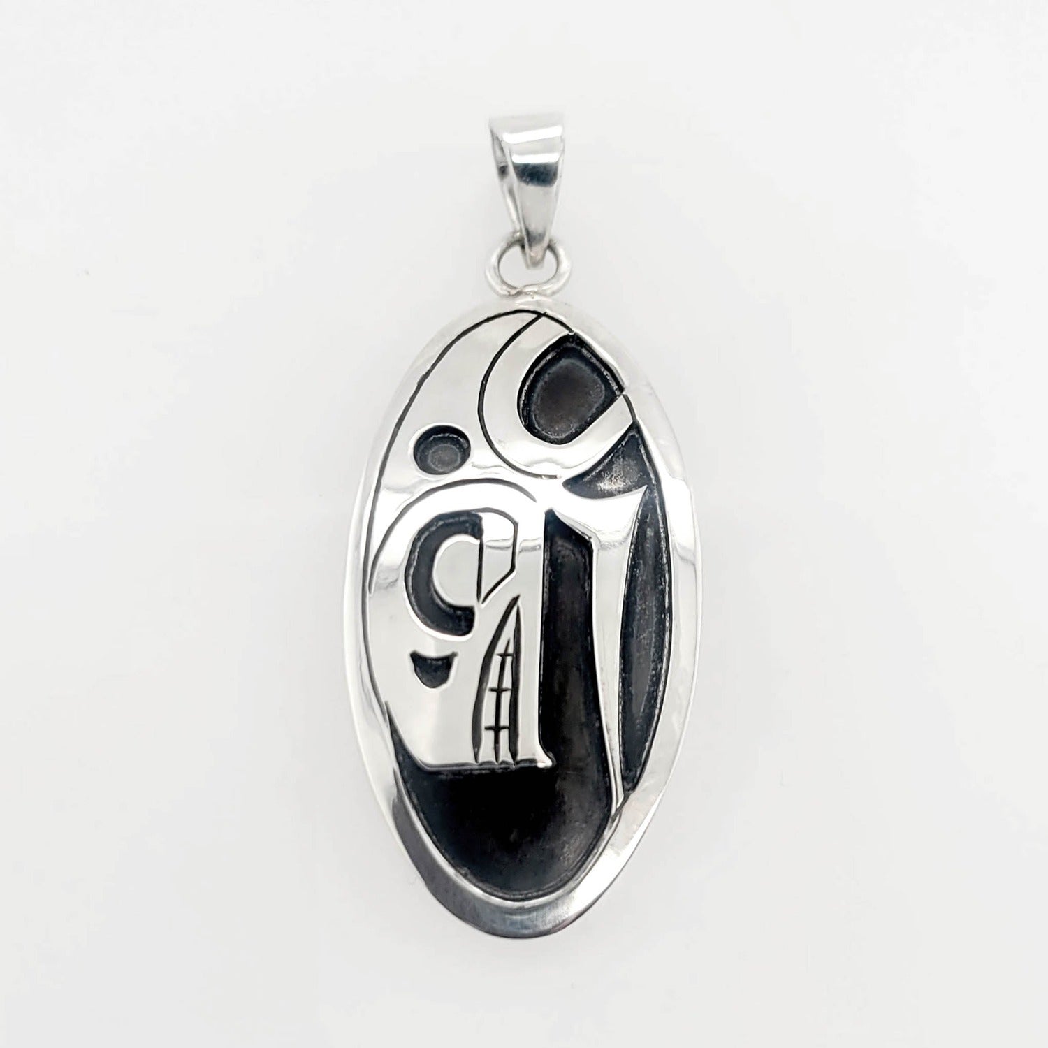 Silver Orca Pendant by Cree artist Justin Rivard