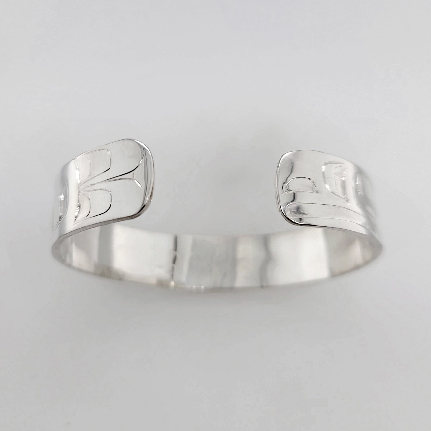 Silver Raven Bracelet by Haida artist Alvin Adkins