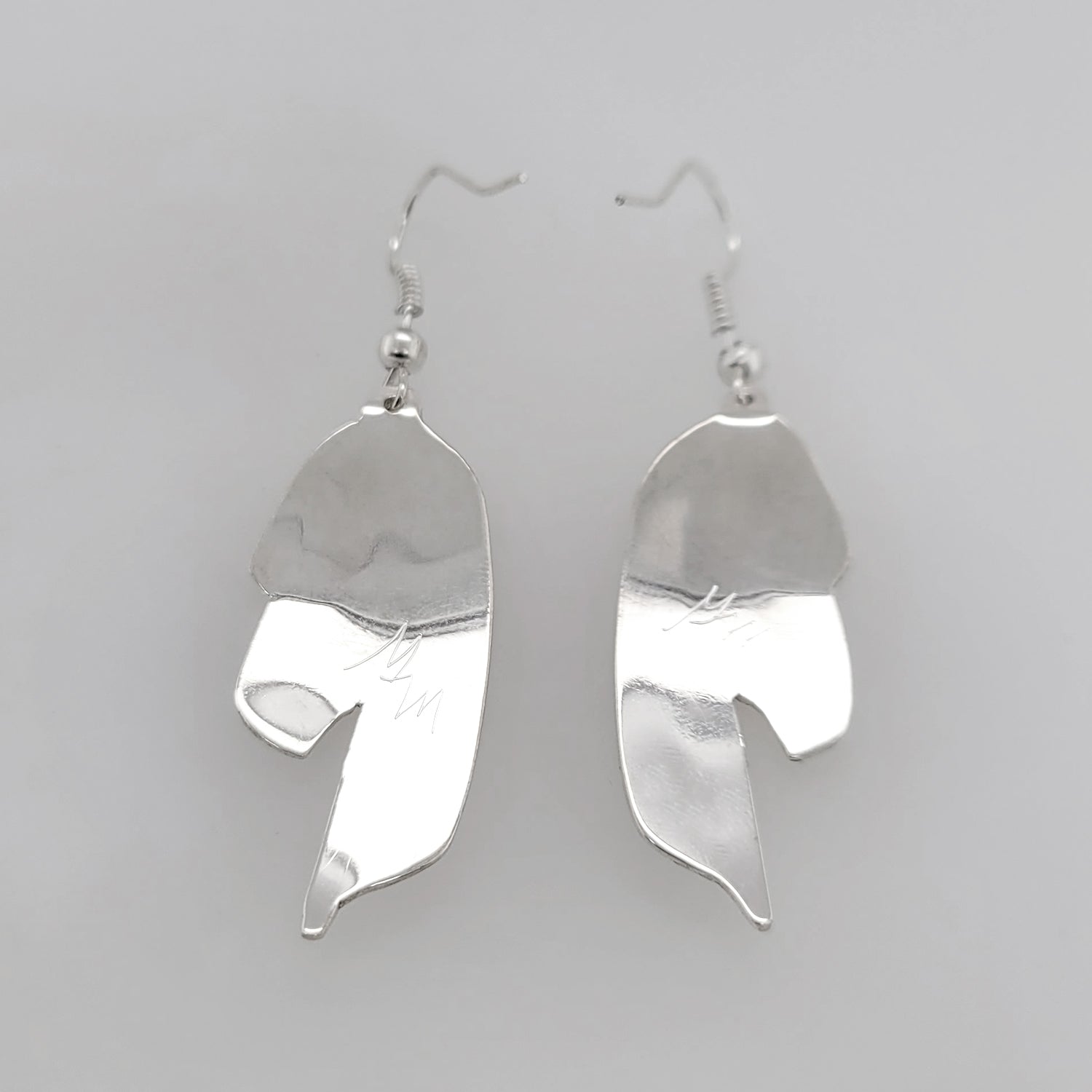 Silver Raven Earrings by Haida artist Garner Moody