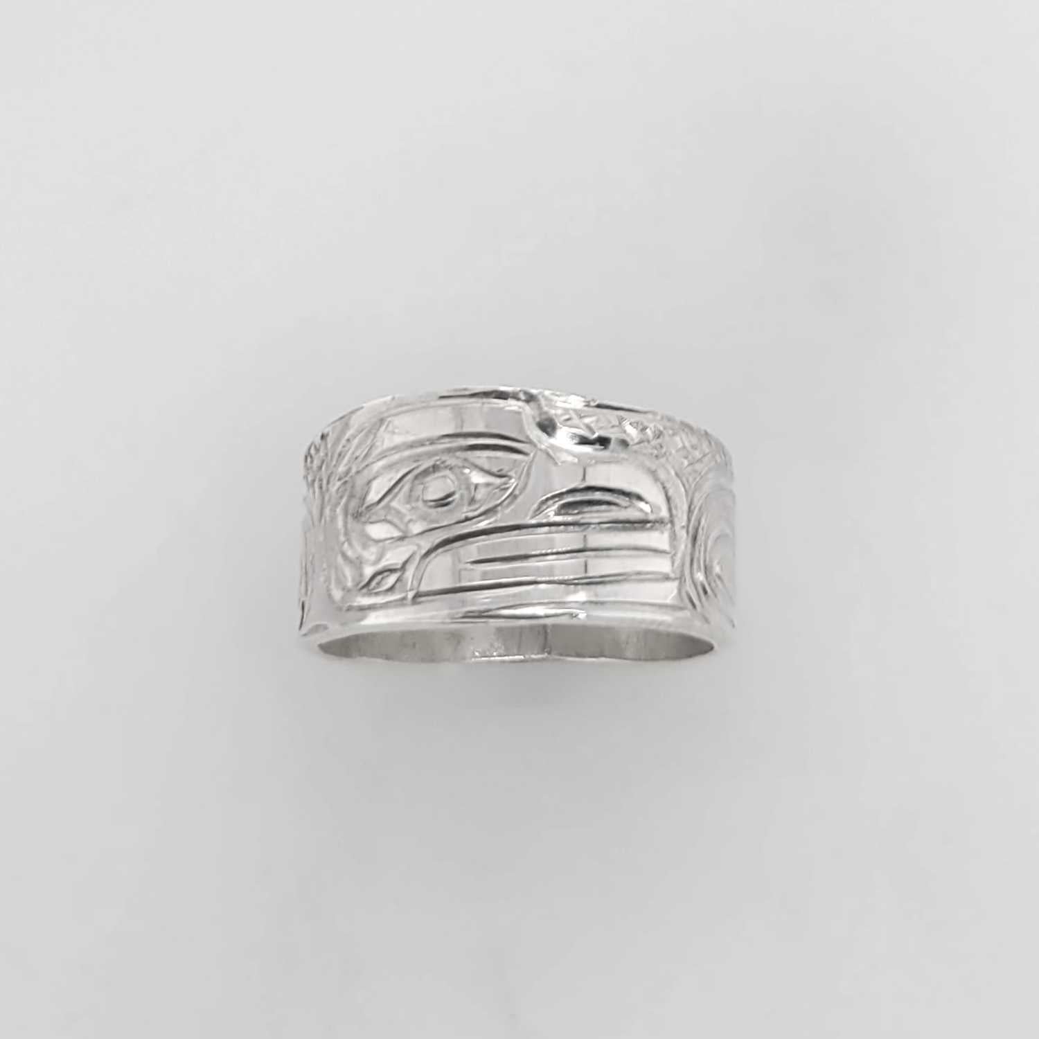 Silver Raven Ring by Kwakwaka'wakw artist Don Wadhams