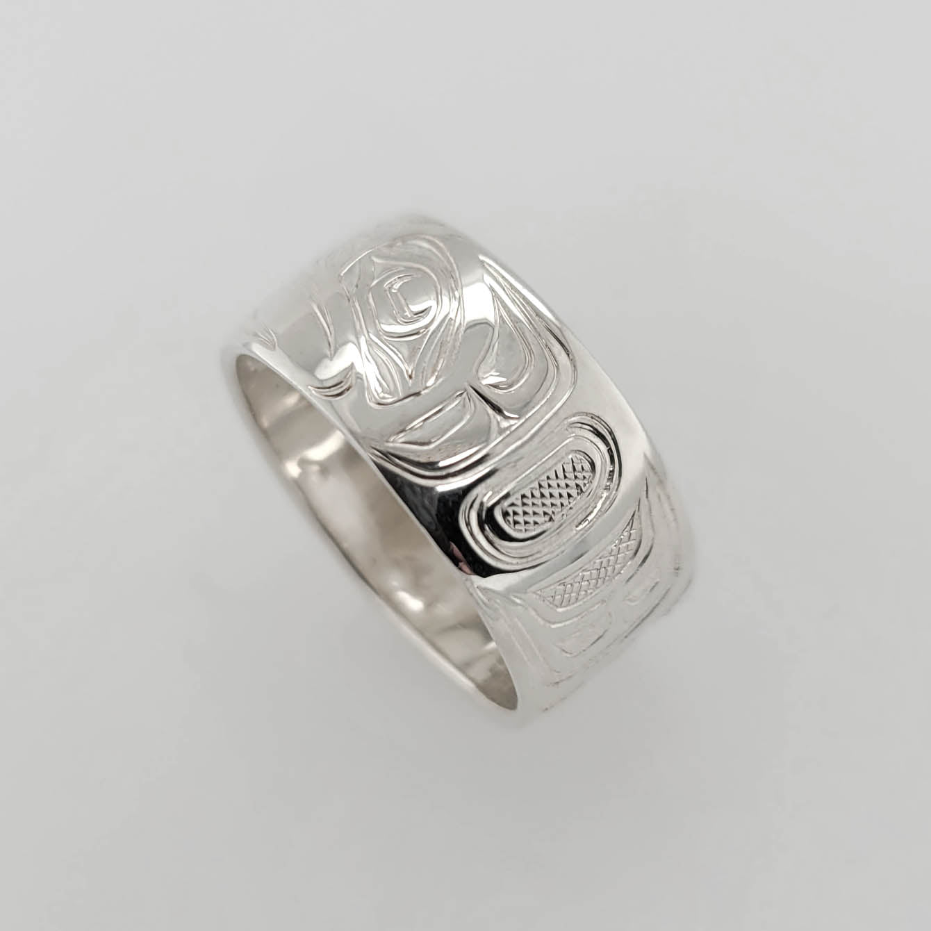 Silver Raven Ring by Kwakwaka'wakw artist Joe Wilson