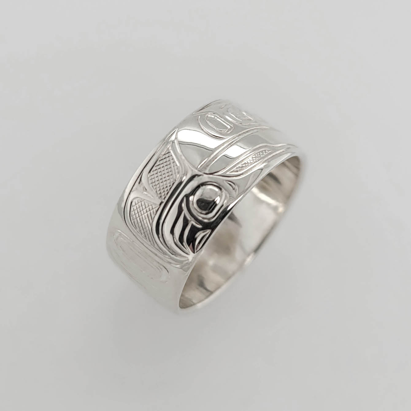 Silver Raven Ring by Kwakwaka'wakw artist Joe Wilson