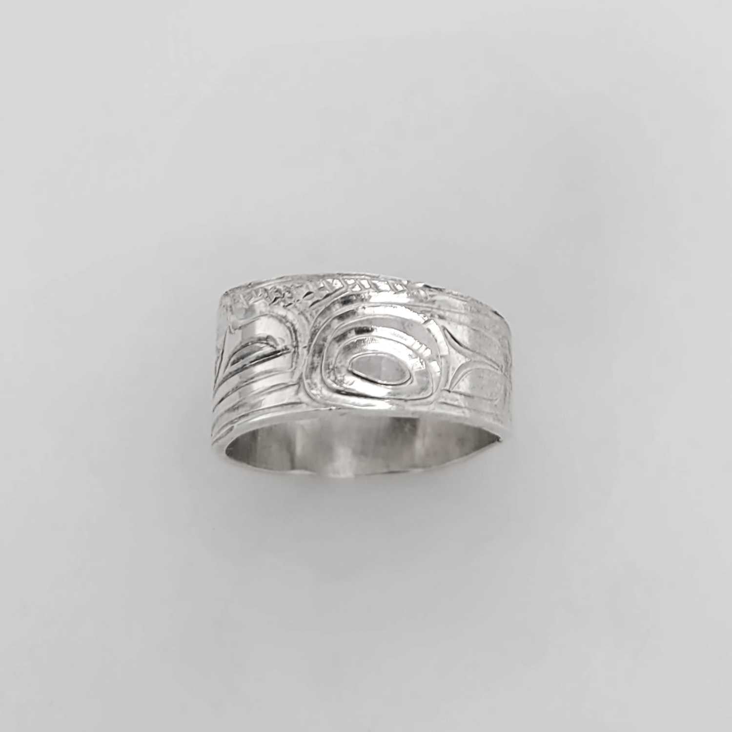 Silver Raven Ring by Kwakwaka'wakw artist Don Wadhams