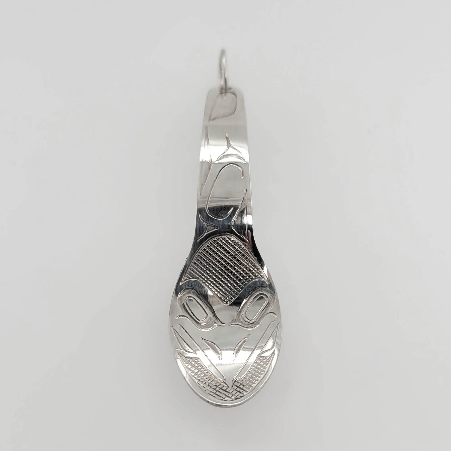 Silver Spoon Pendant by Haida artist Chris Russ