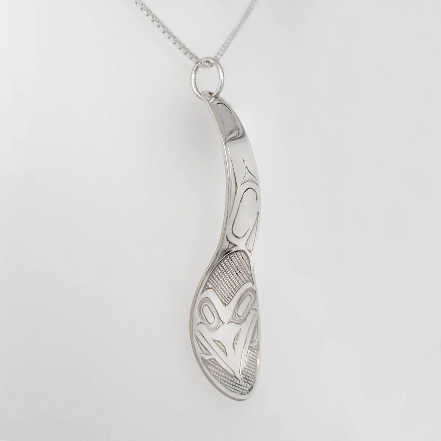 Silver Spoon Pendant by Haida artist Chris Russ
