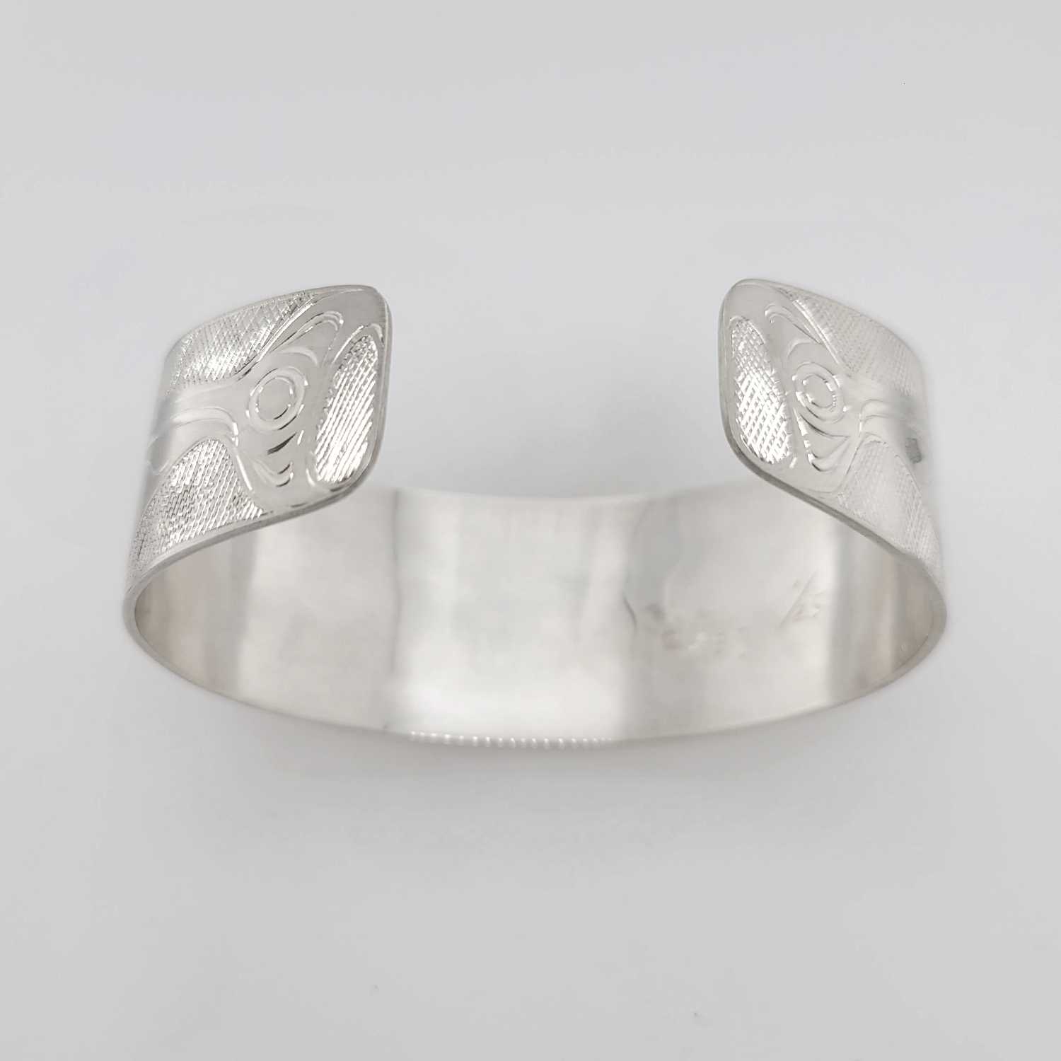 Silver Dogfish or Shark Bracelet by Haida artist Ron Russ