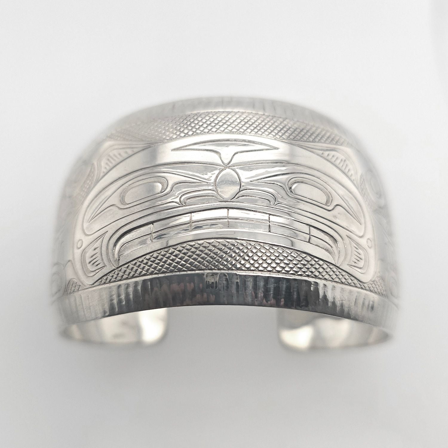 Silver Sisiutl Bracelet by Kwakwaka'wakw artist James Taylor