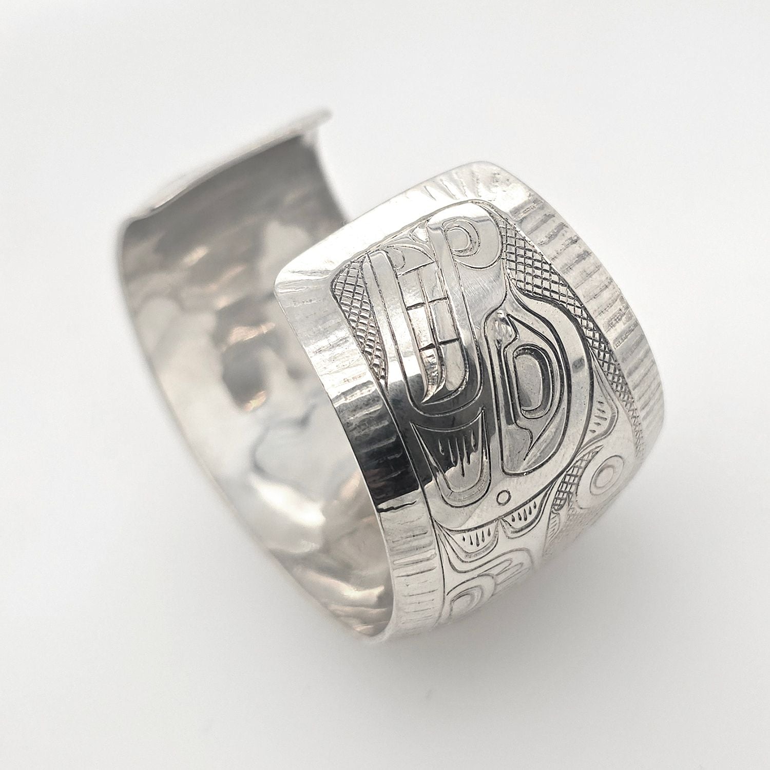 Silver Sisiutl Bracelet by Kwakwaka'wakw artist James Taylor
