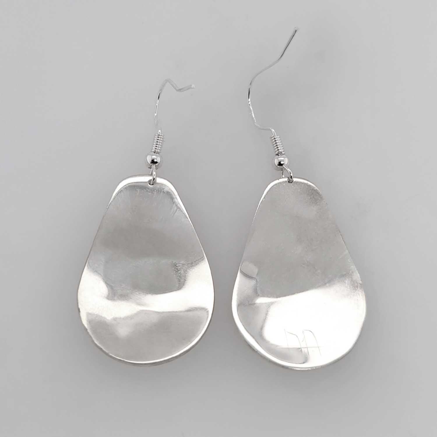 Silver Killer Whale Earrings by Haida artist Alvin Adkins