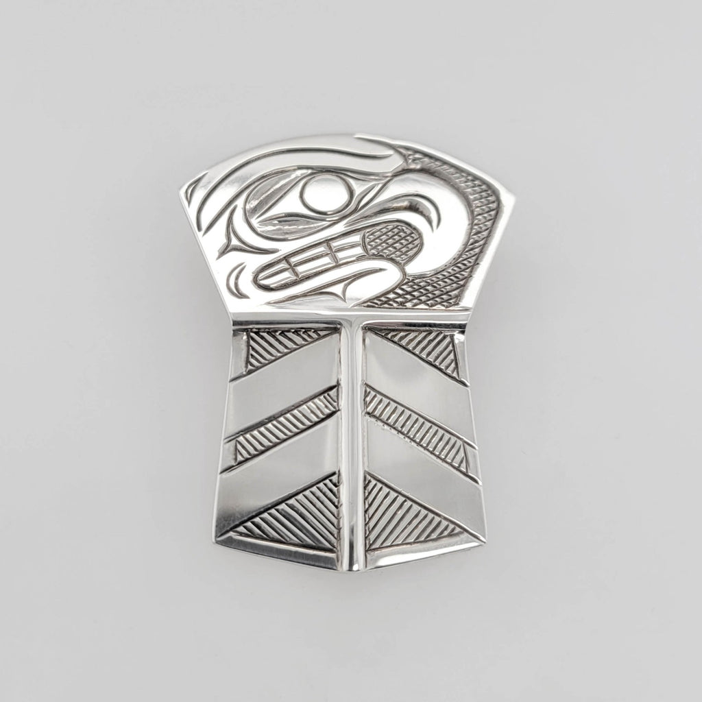 Silver Thunder Pendant by Nuxalk artist Marvin Tallio