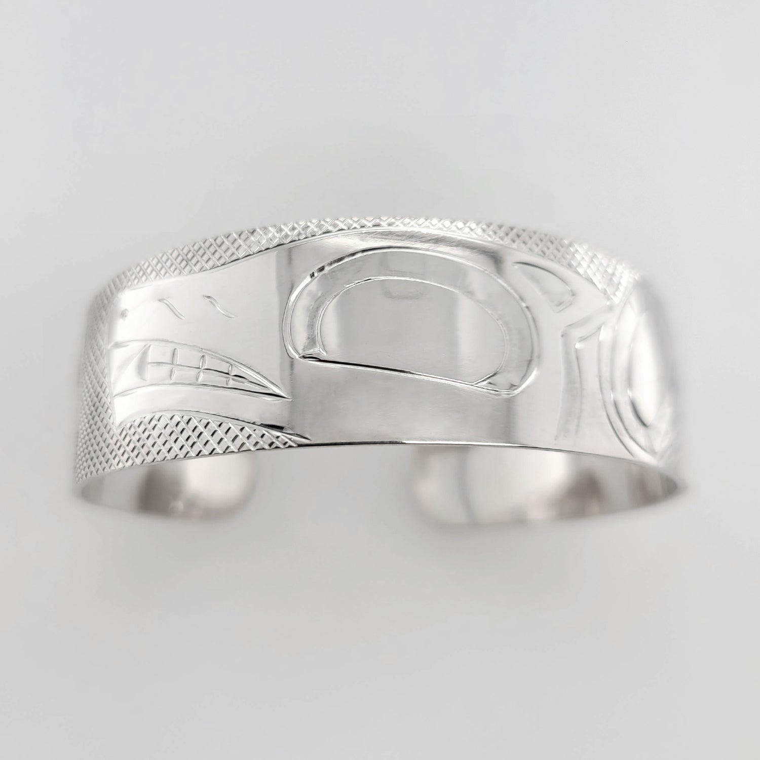 Silver Wolf Bracelet by Cree artist Justin Rivard