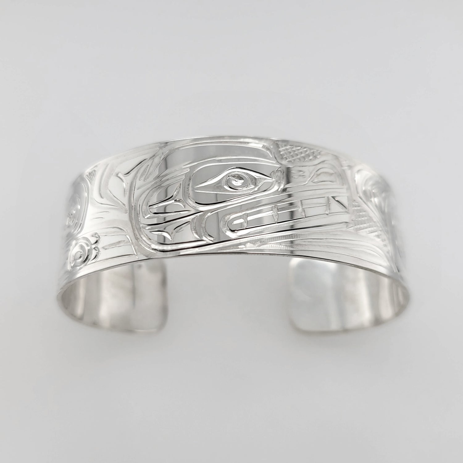 Silver Wolf Bracelet by Kwakwaka'wakw Native artist Don Wadhams