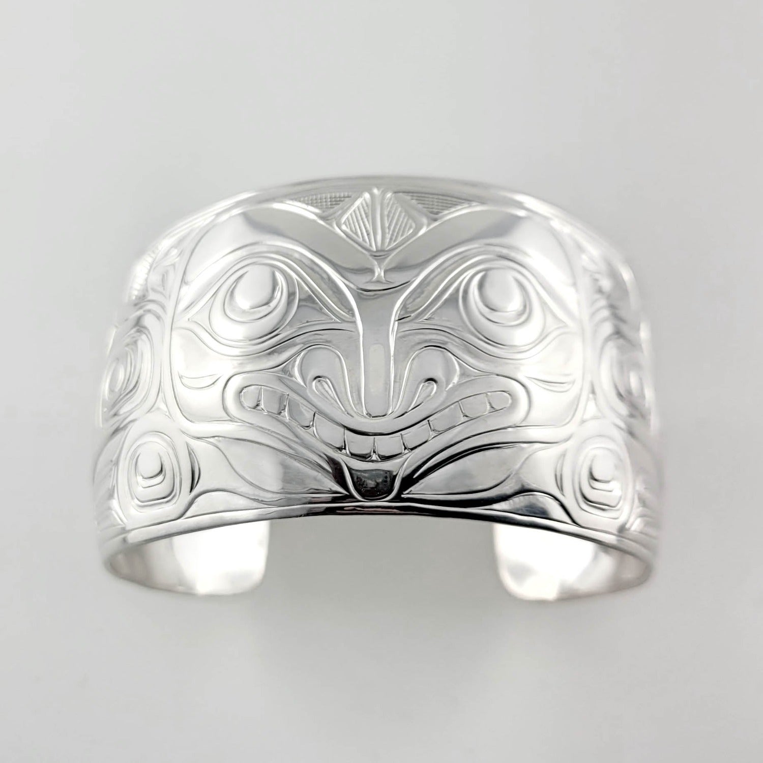 Silver Wolf Bracelet by Namgis artist Joe Wilson