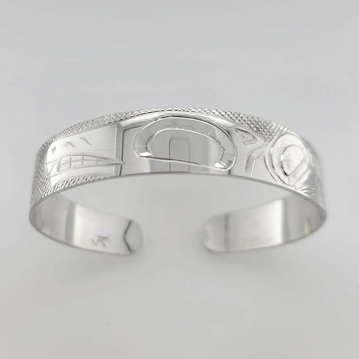 Silver Wolf Bracelet by Justin Rivard, Cree – Spirits of the West 