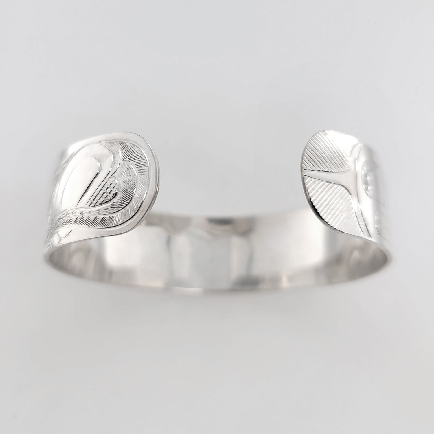 Silver Wolf Bracelet by Cree artist Justin Rivard