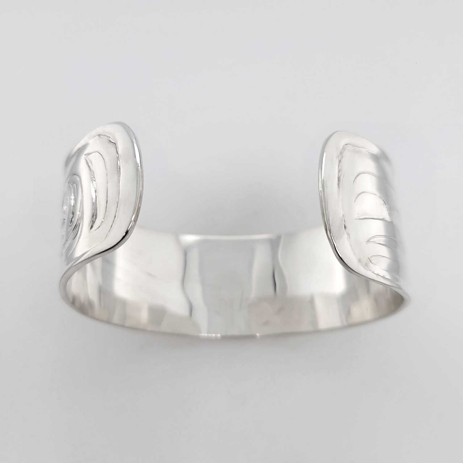 Silver Wolf Bracelet by Haida artist Alvin Adkins