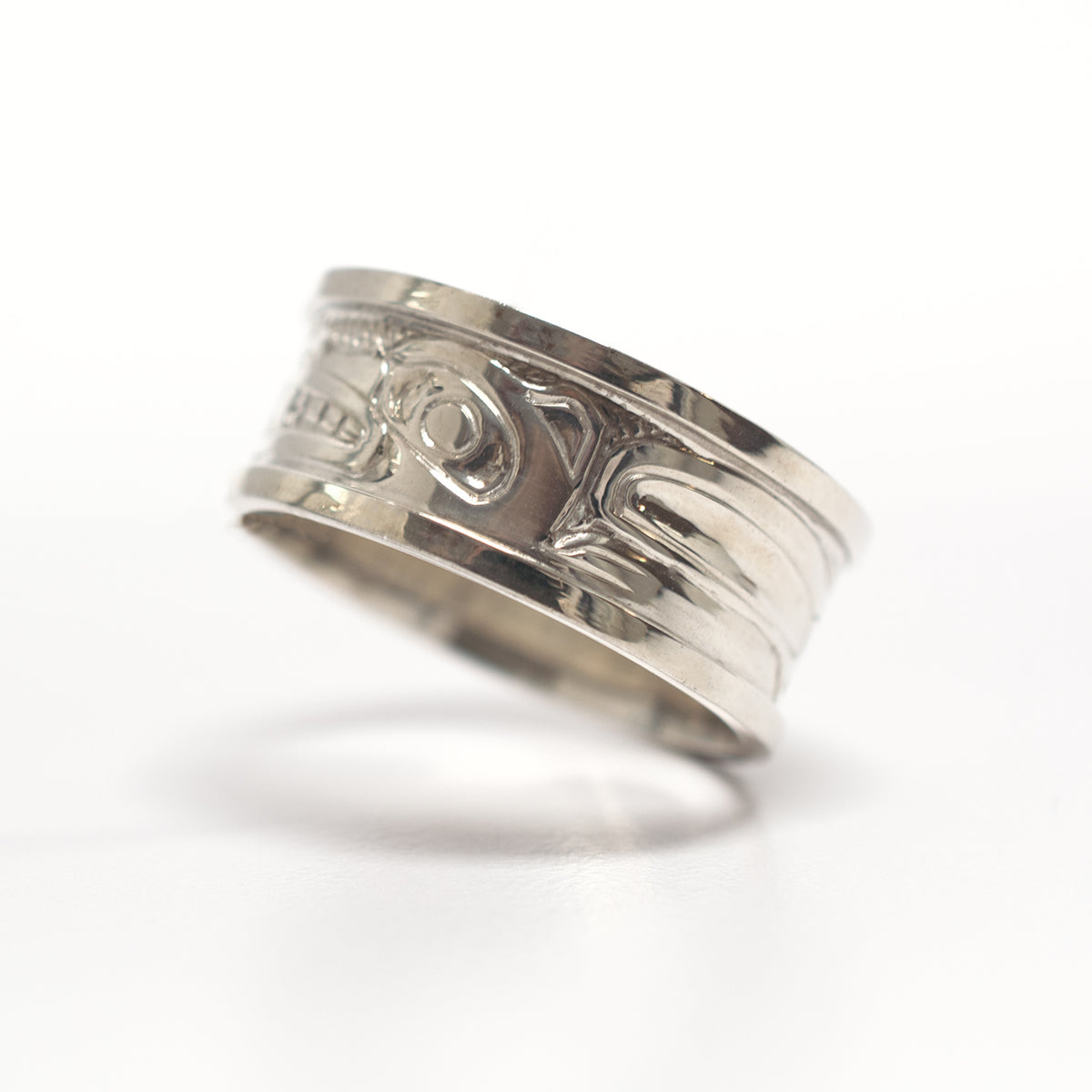 Silver Wolf Ring by Haida artist Carmen Goertzen