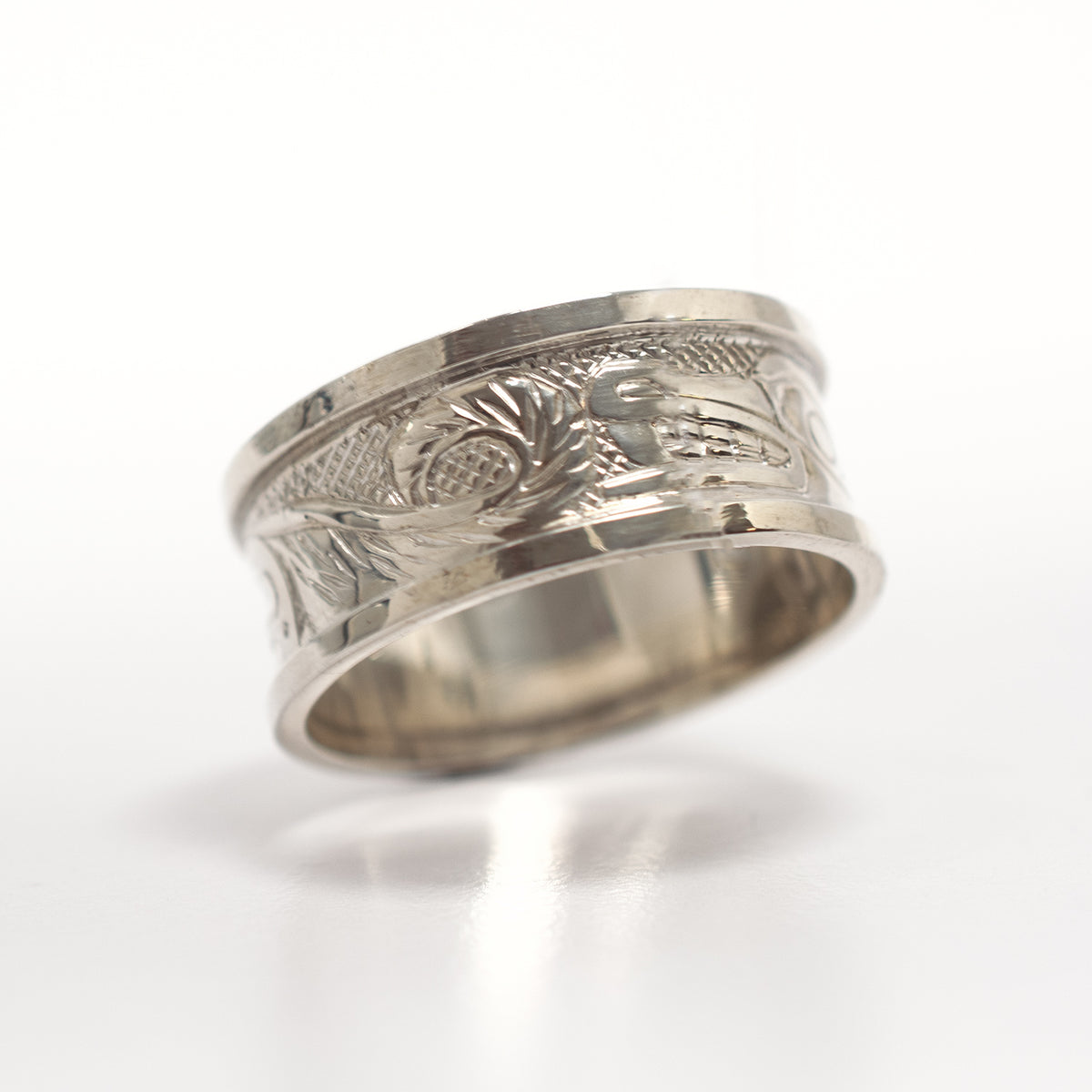 Silver Wolf Ring by Haida artist Carmen Goertzen