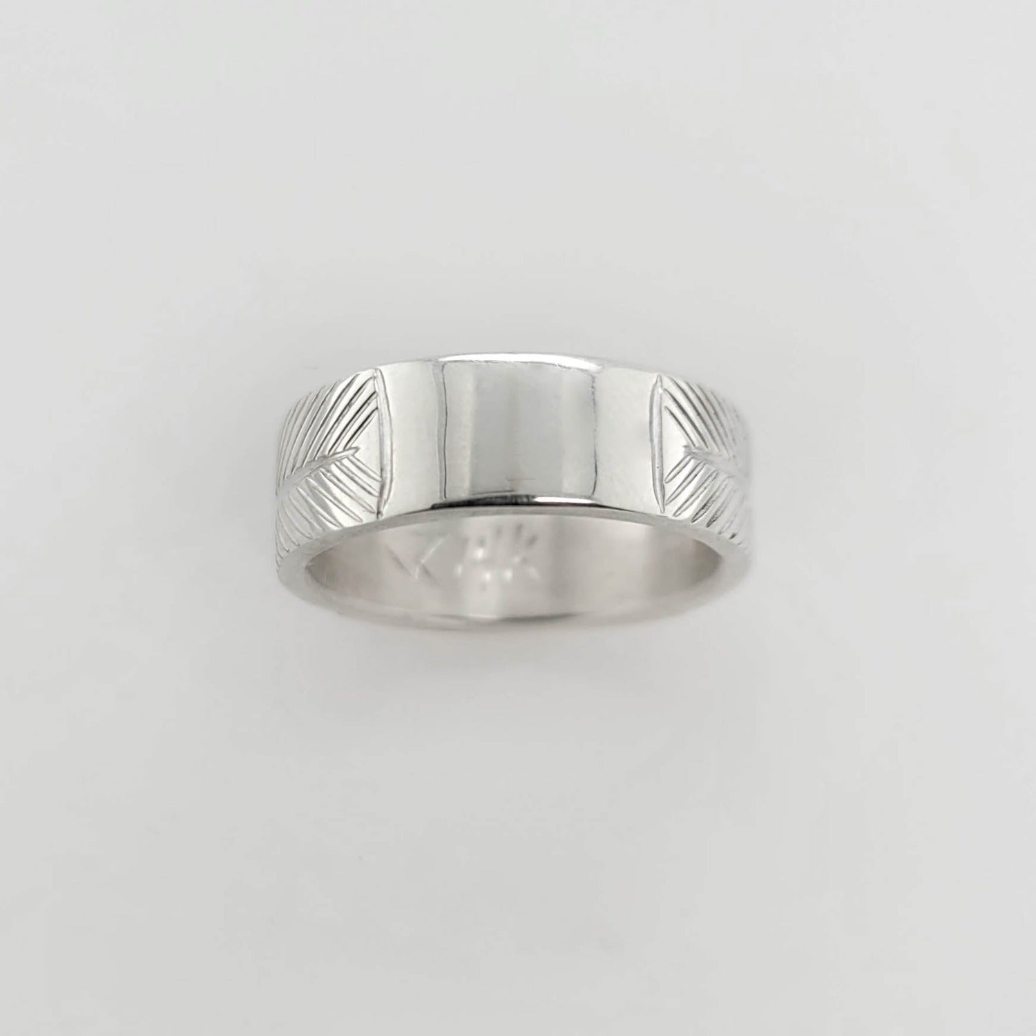 Silver and Gold Moon Ring by Cree artist Justin Rivard