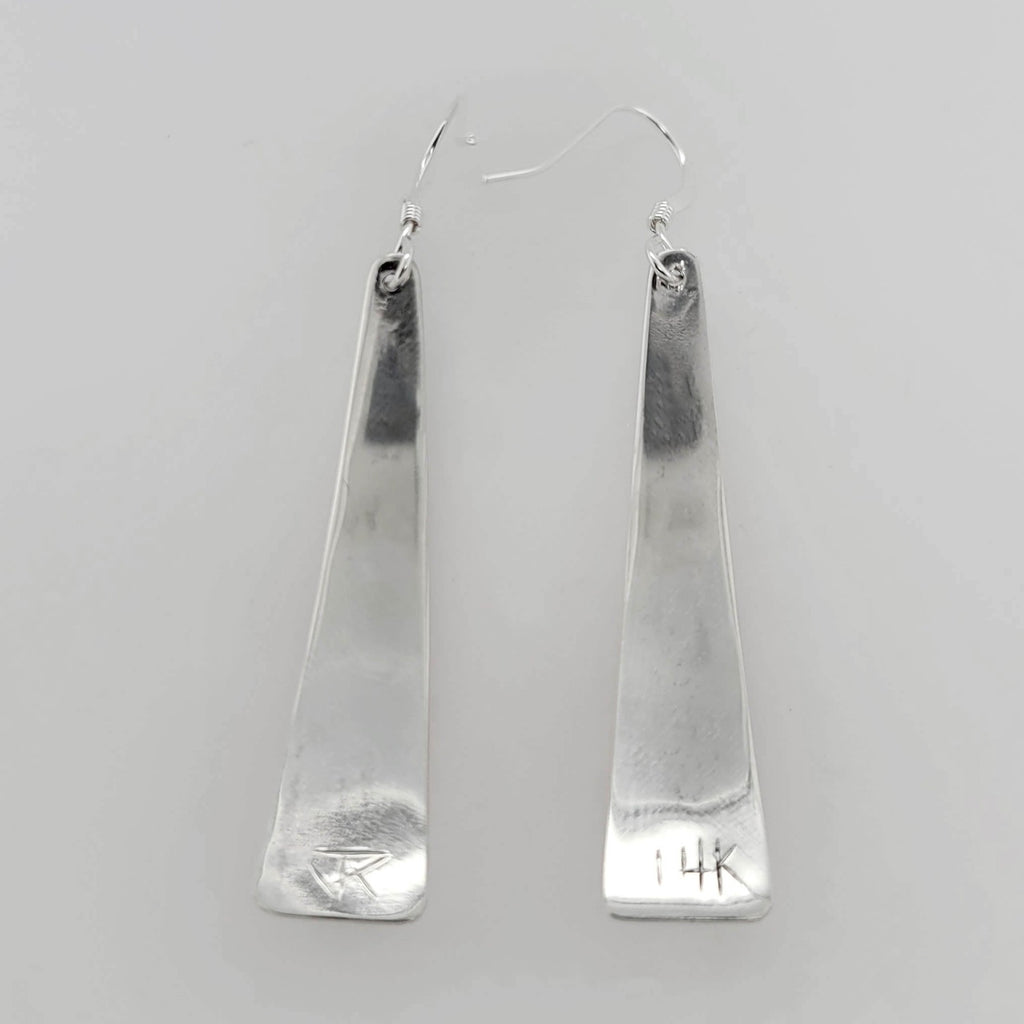 Silver and Gold Bear Earrings by Cree artist Justin Rivard
