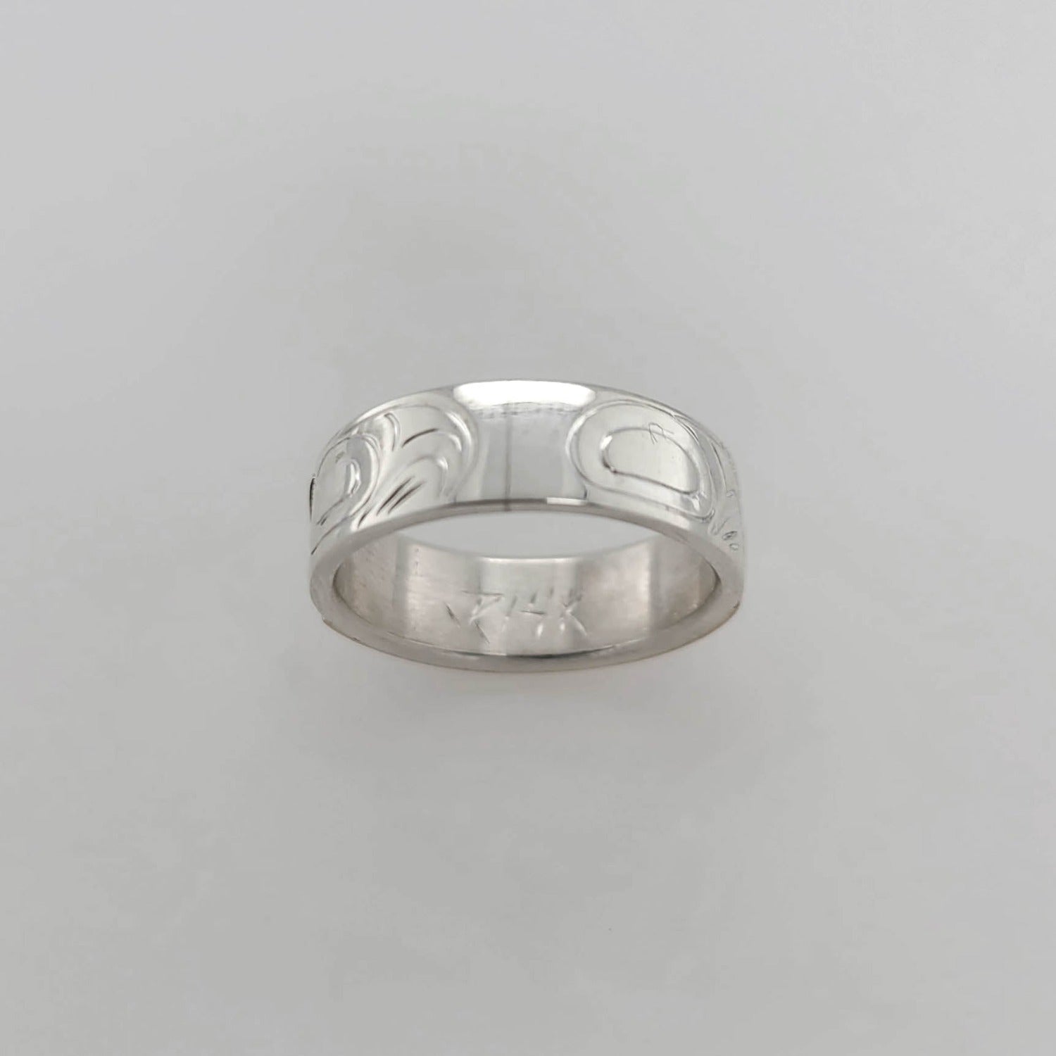 Silver and Gold Bear Ring by Cree artist Justin Rivard