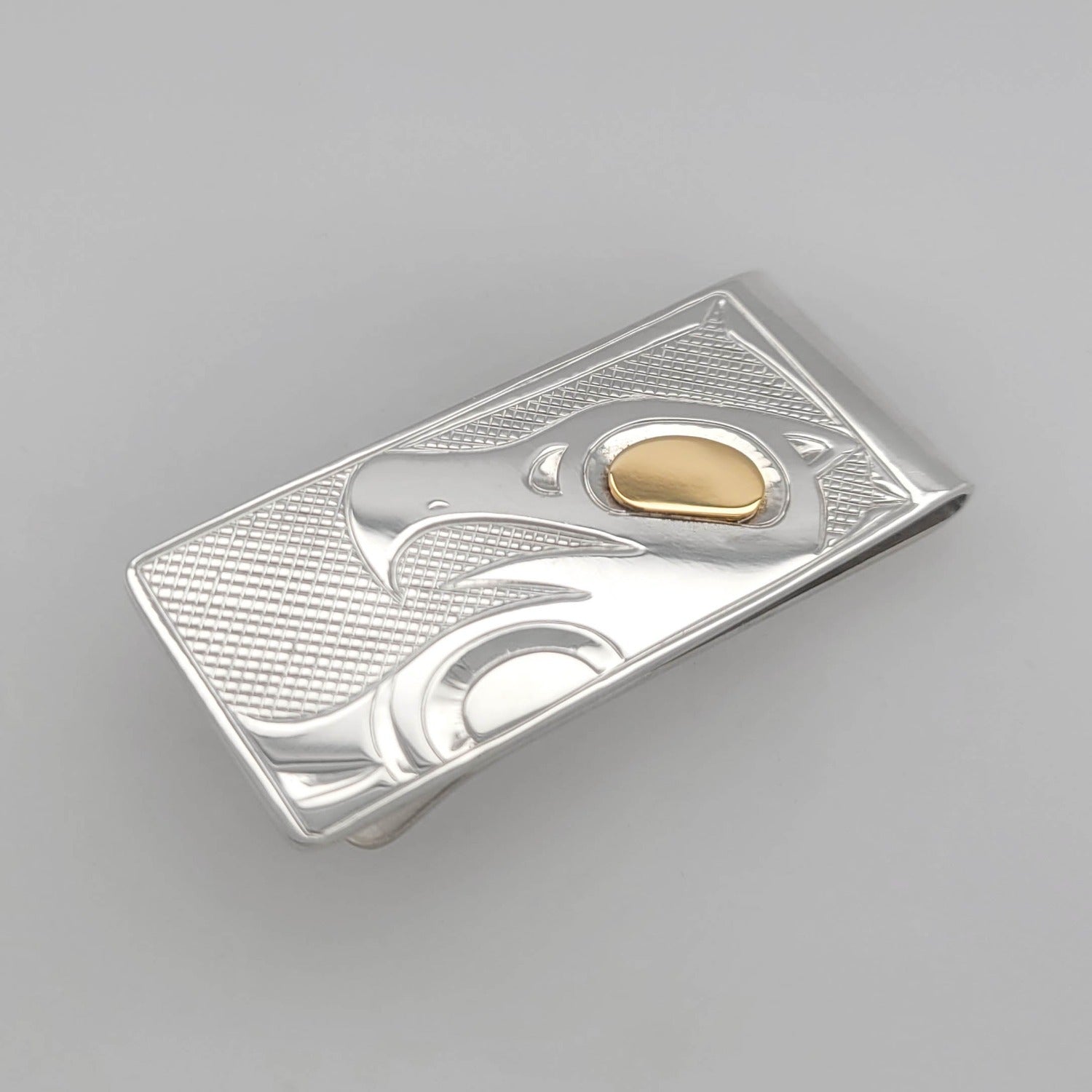 First Nations Silver and Gold Money Clips by Cree artist Justin Rivard