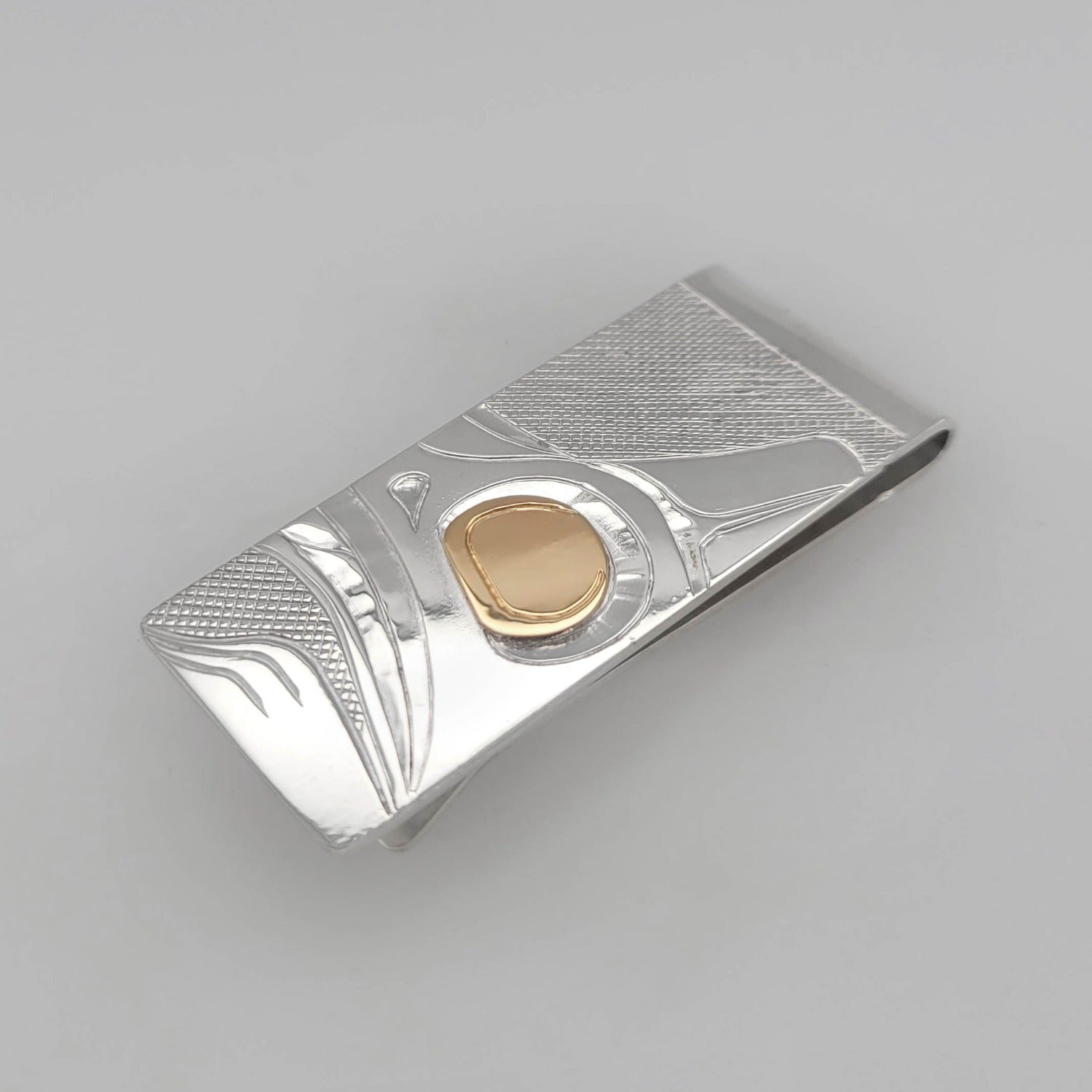 First Nations Silver and Gold Money Clips by Cree artist Justin Rivard