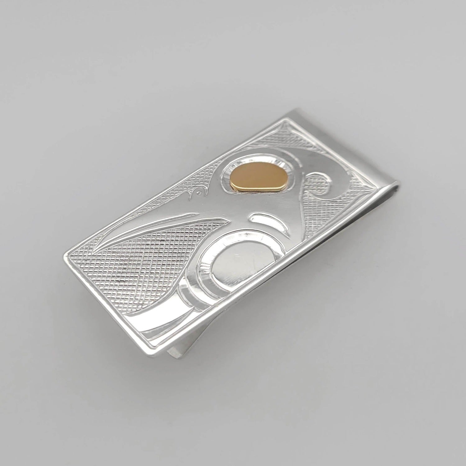 First Nations Silver and Gold Money Clips by Cree artist Justin Rivard