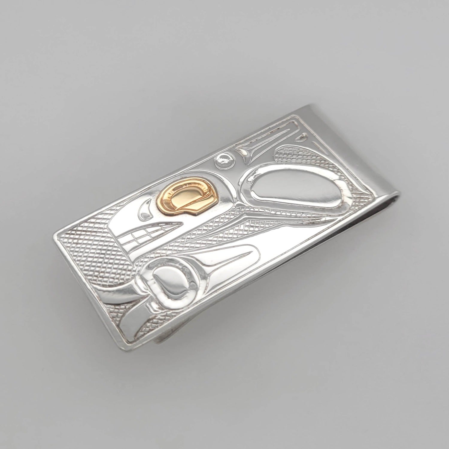 First Nations Silver and Gold Money Clips by Cree artist Justin Rivard