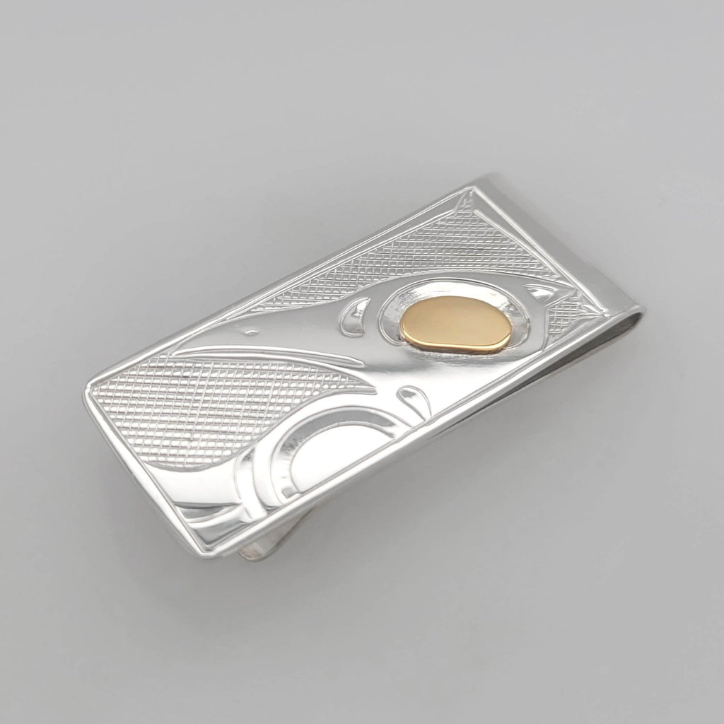 First Nations Silver and Gold Money Clips by Cree artist Justin Rivard