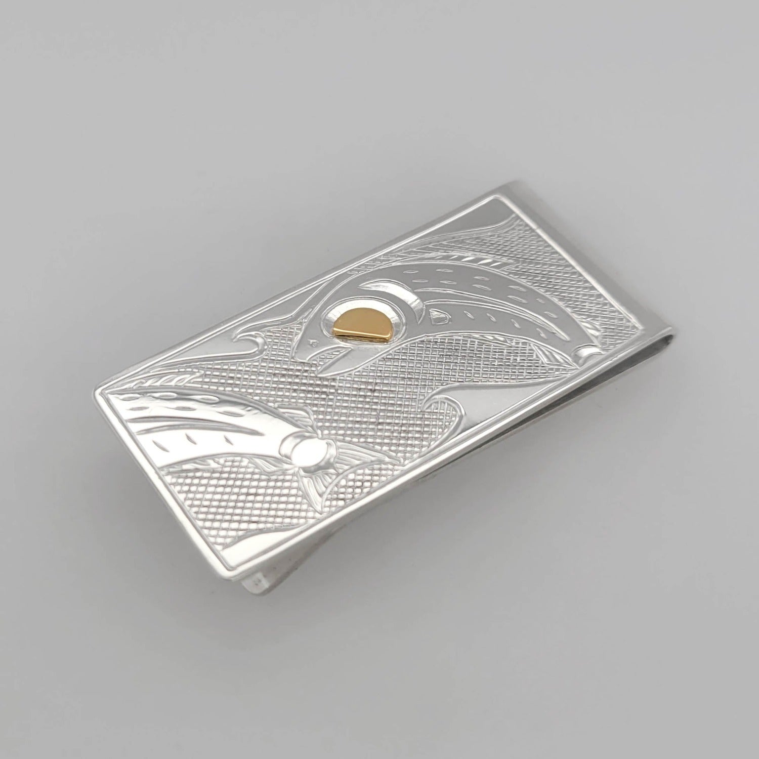 First Nations Silver and Gold Money Clips by Cree artist Justin Rivard