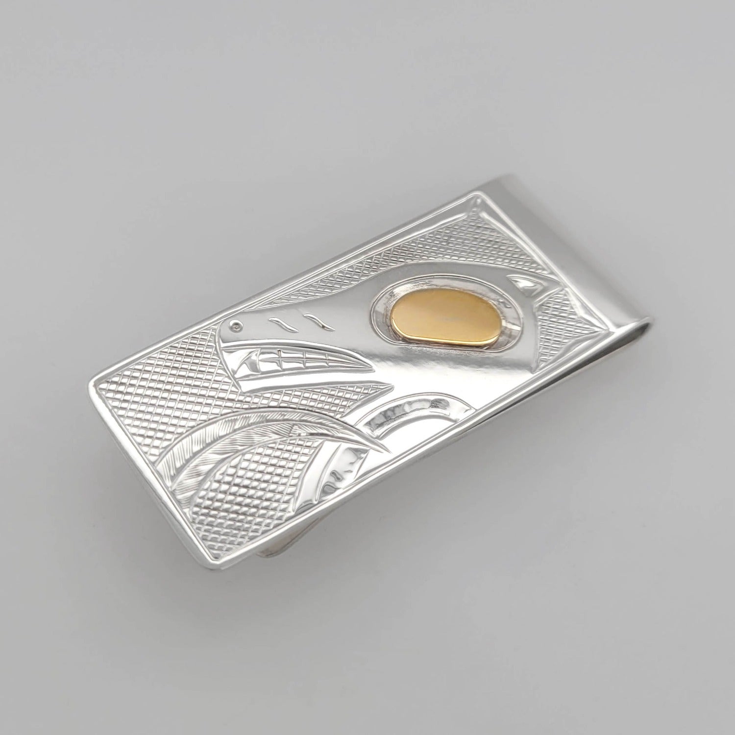 First Nations Silver and Gold Money Clips by Cree artist Justin Rivard