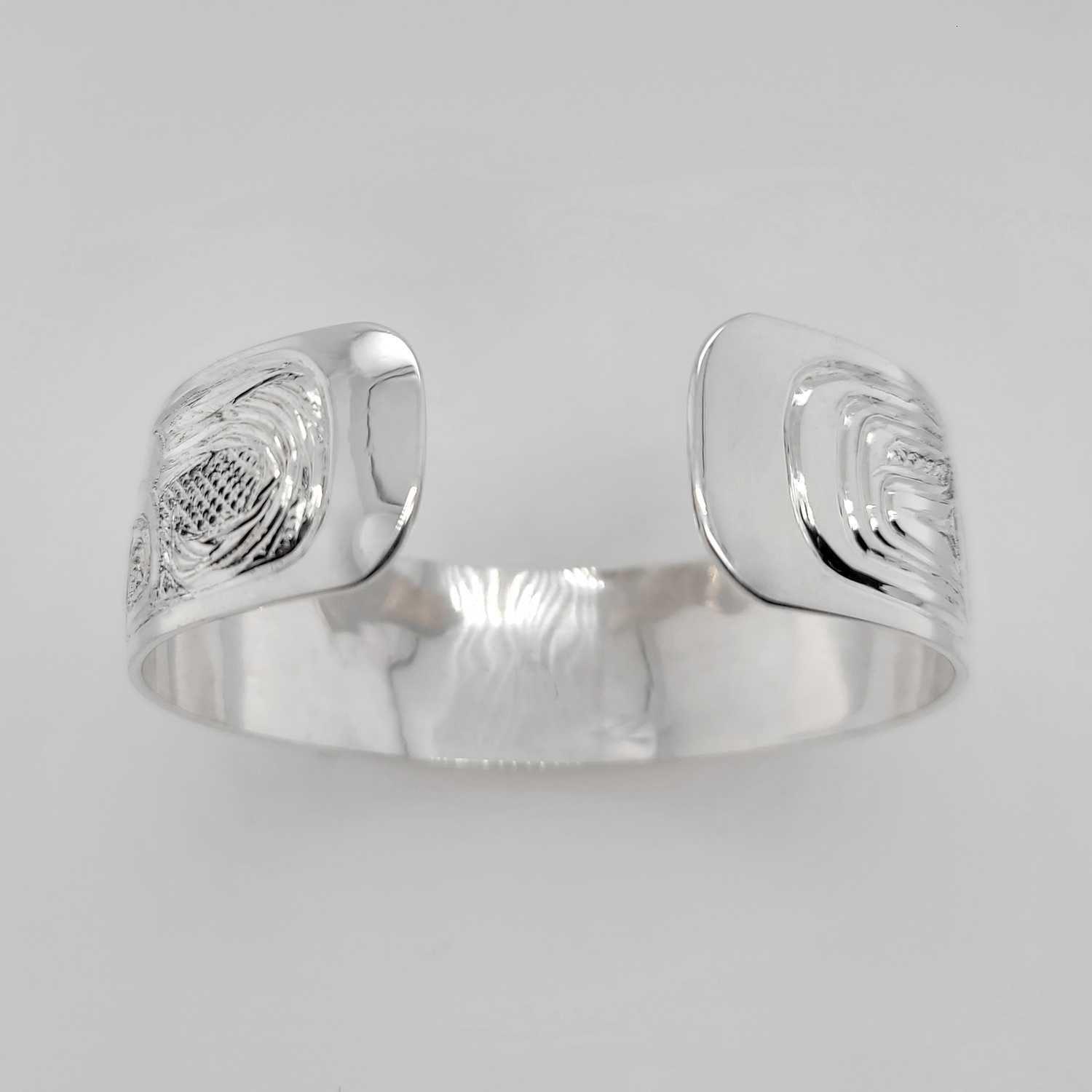 Silver and Gold Wolf Bracelet by Tsimshian artist Bill Helin