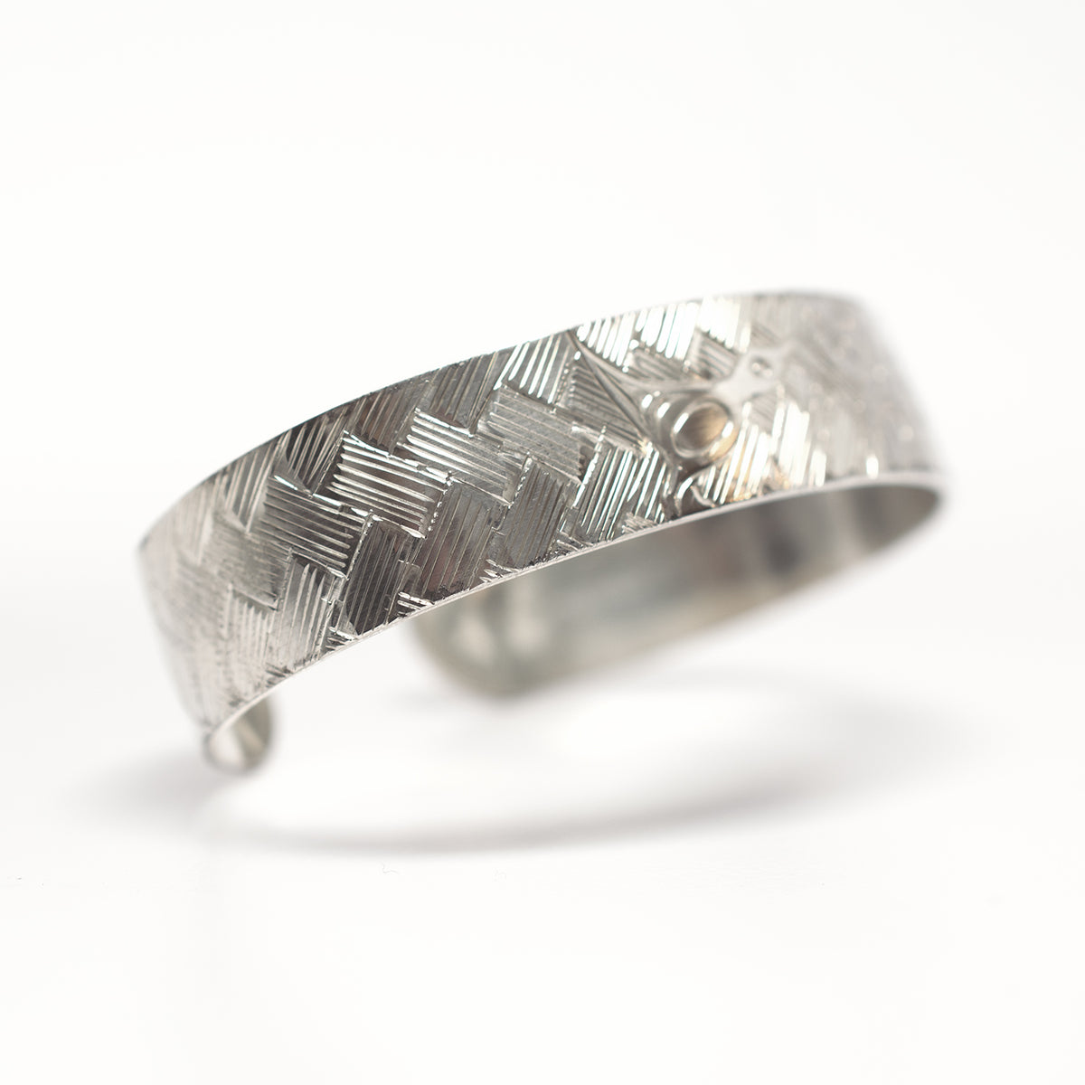 Silver Hummindbird Bracelet by Coast Salish artist Jody Sparrow