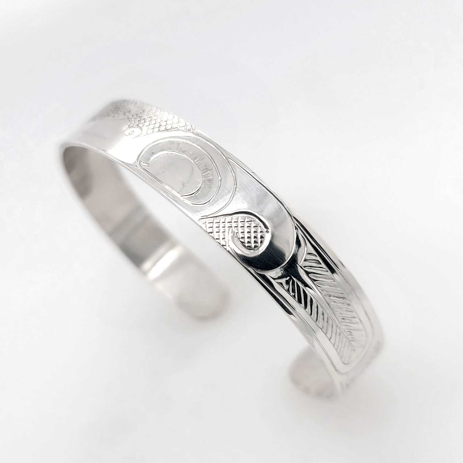 Silver Hummingbird Bracelet by Cree artist Justin Rivard