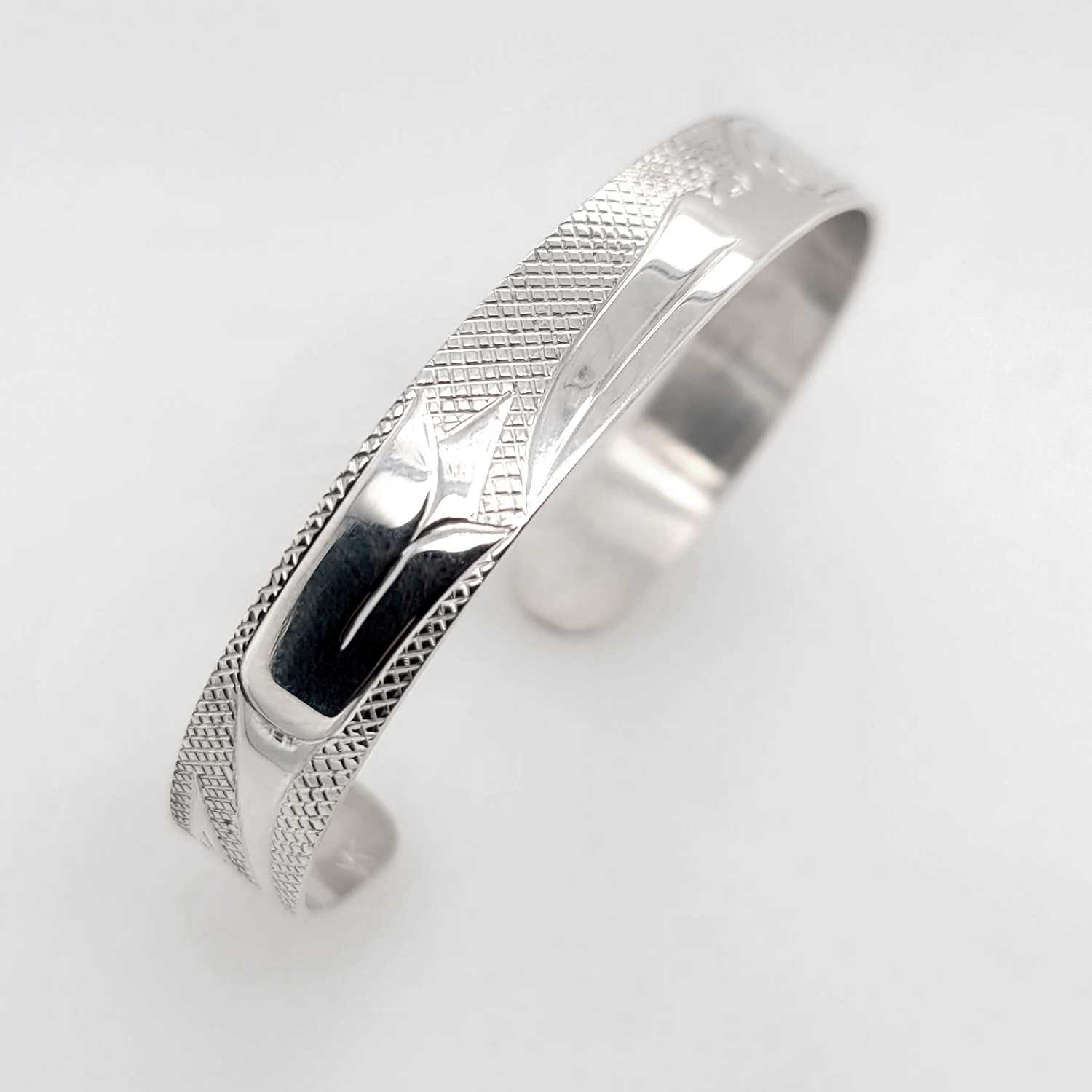 Silver Hummingbird Bracelet by Cree artist Justin Rivard