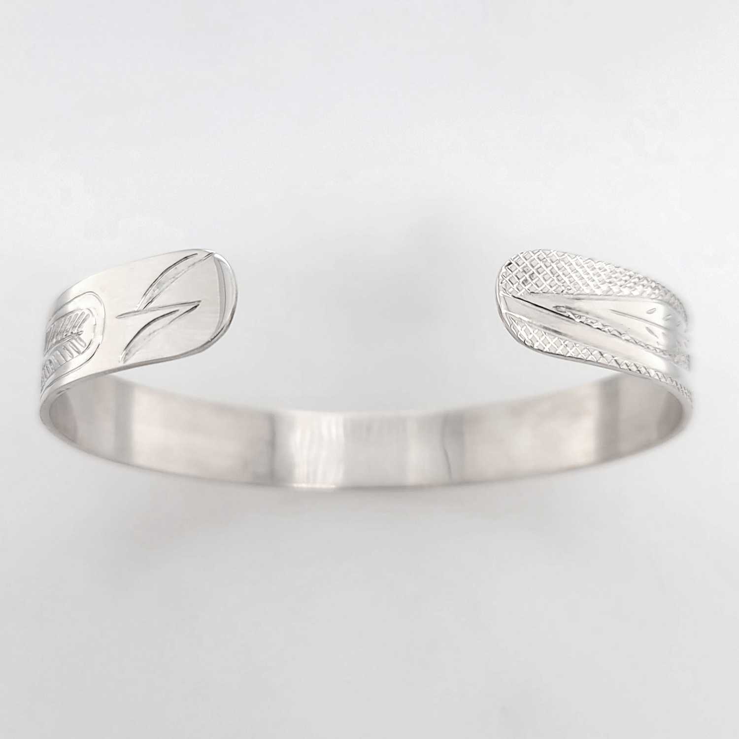 Silver Hummingbird Bracelet by Cree artist Justin Rivard